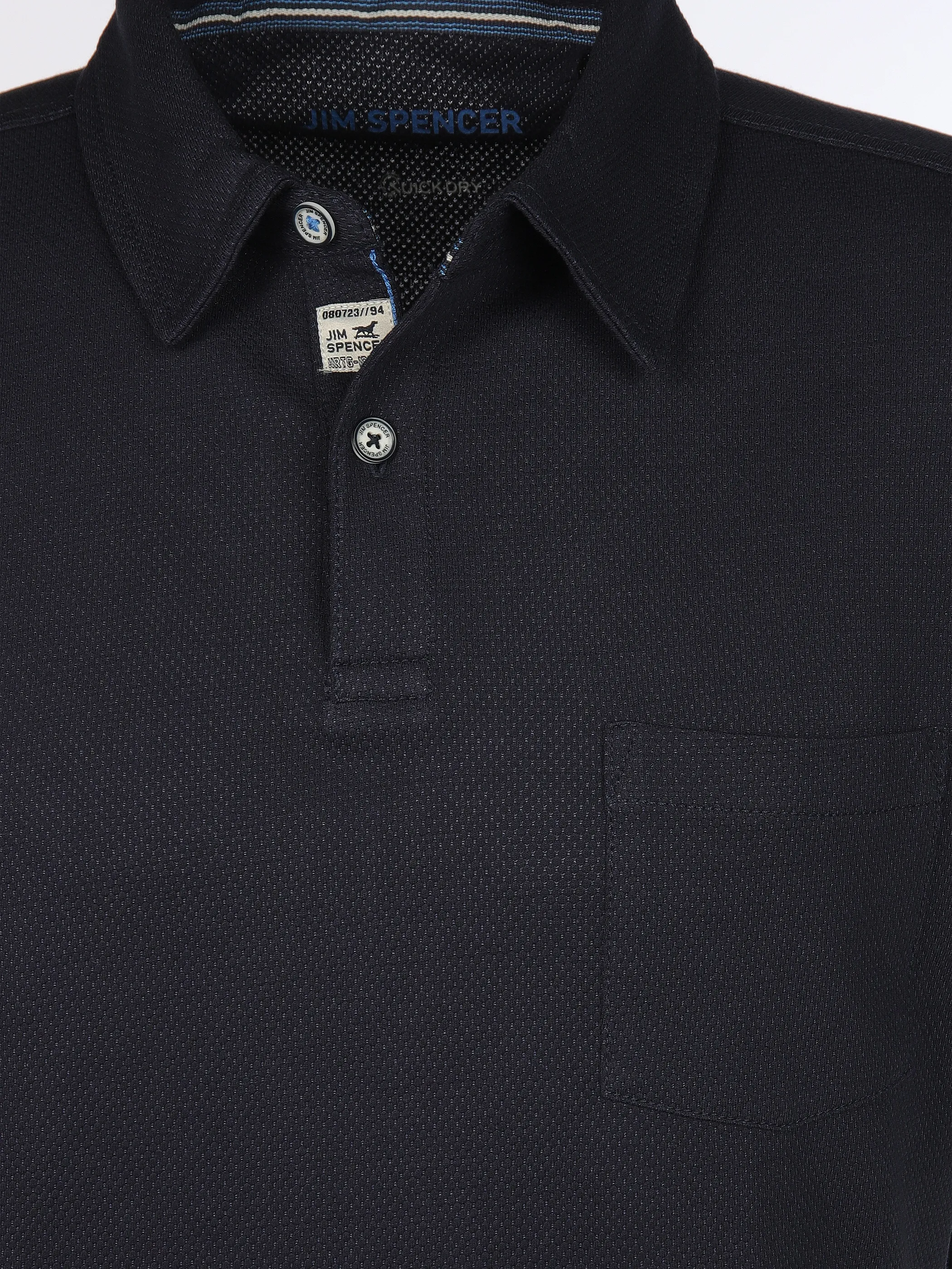 Jim Spencer He. Poloshirt 1/2 Arm waffle Blau 906743 NAVY 3