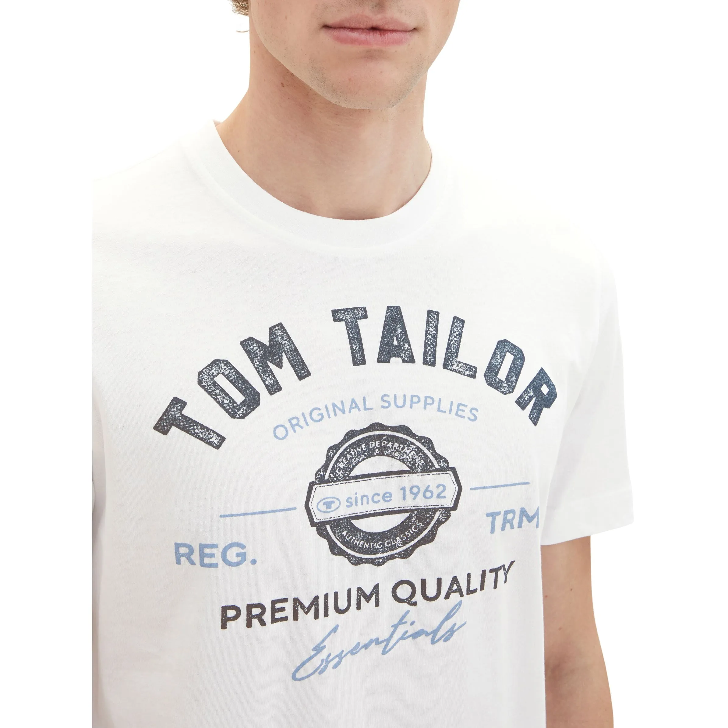 Tom Tailor 1037735 NOS logo tee Weiß 884276 20000 3