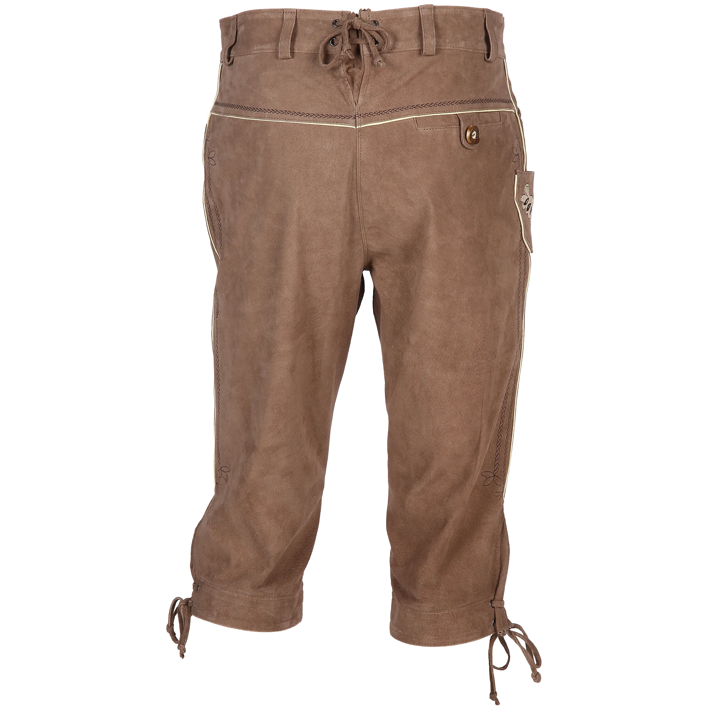 Birkhahn Mode und Tracht He. Echtlederhose 3/4 lang Braun 805291 CAPPOCCINO 2