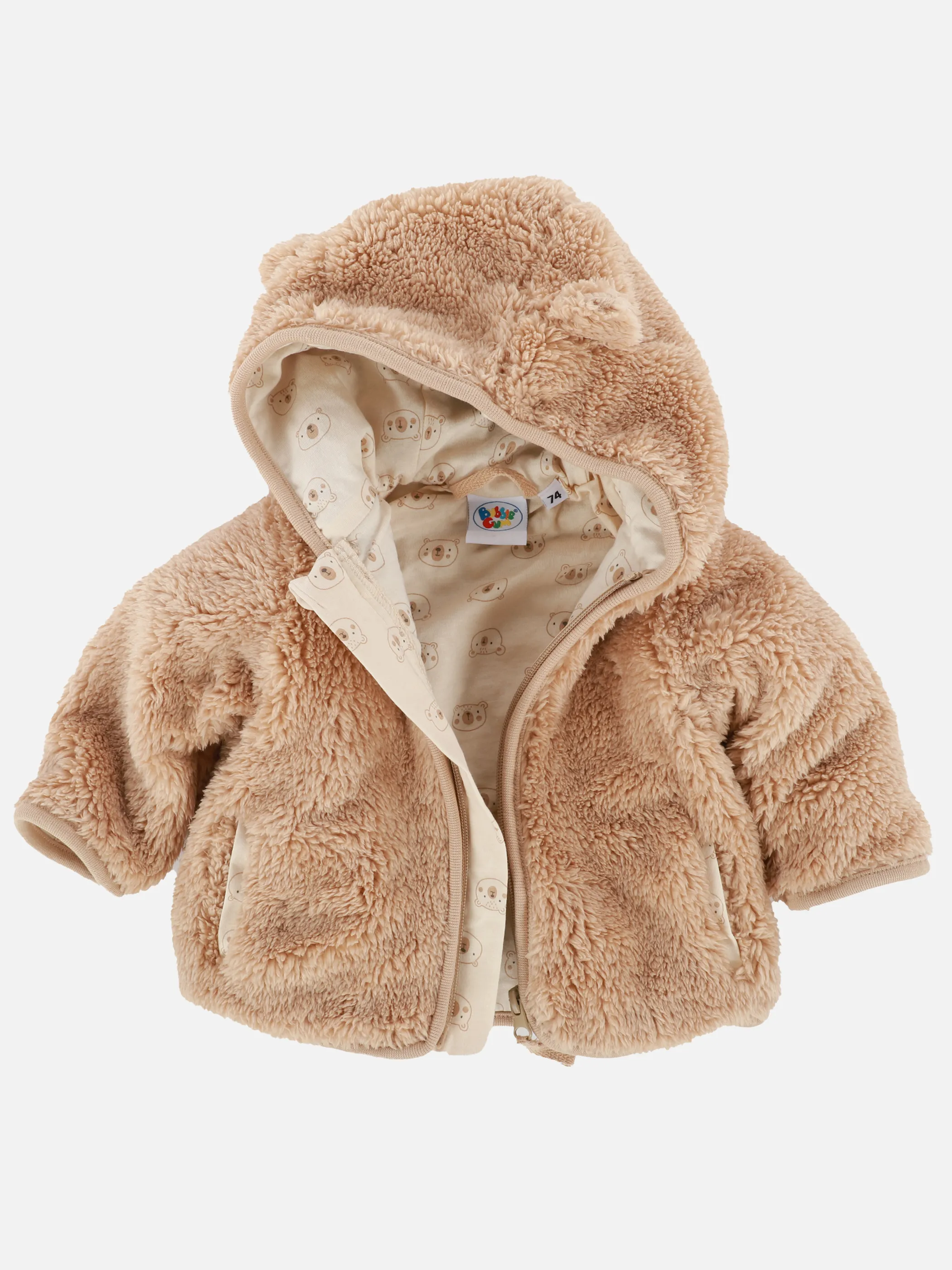 Bubble Gum BU Teddy Jacke mit Ohrenaplikation in beige Beige 899729 BEIGE 3