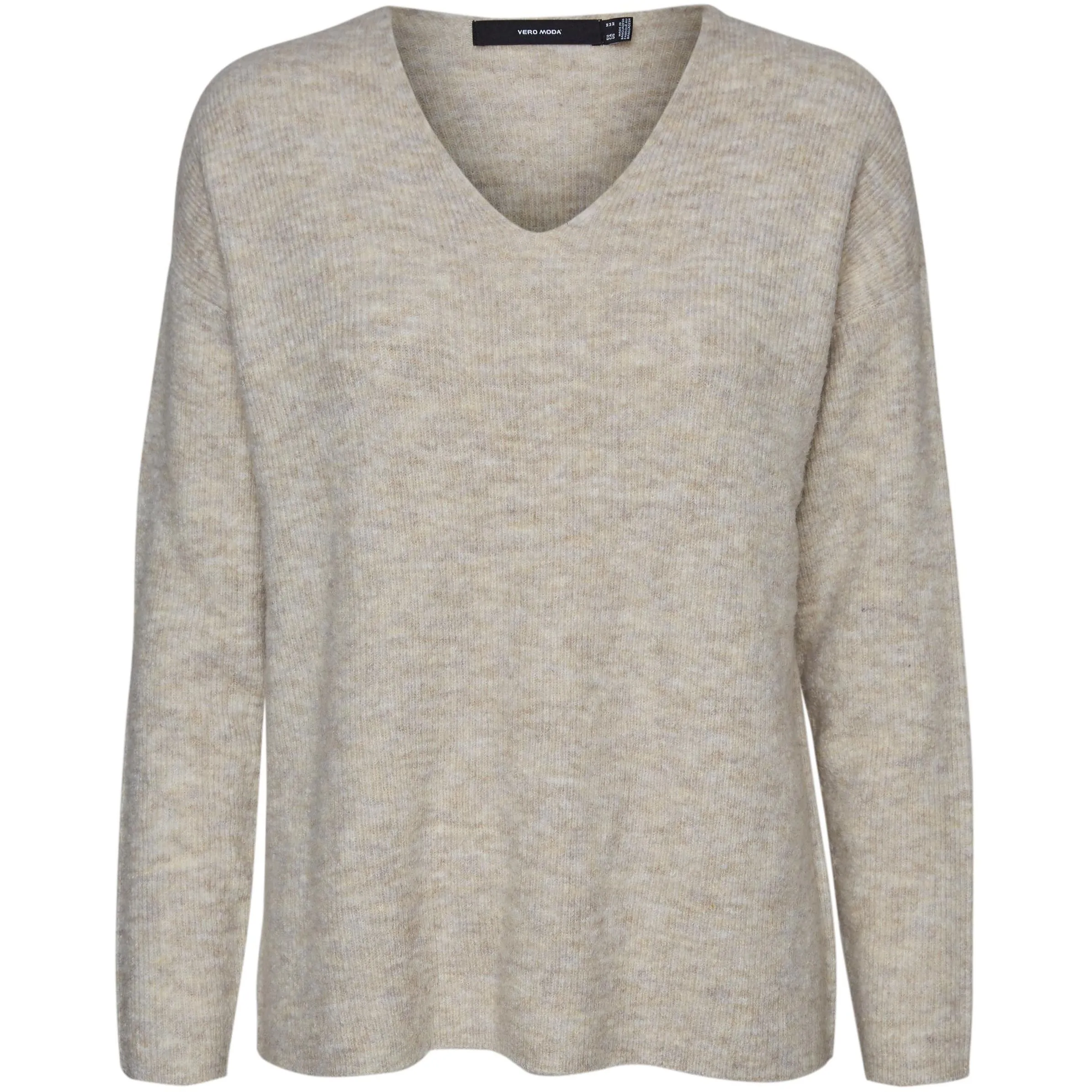 Vero Moda 10233357 VMCREWLEFILE LS V-NEC Weiß 842583 222913001 1