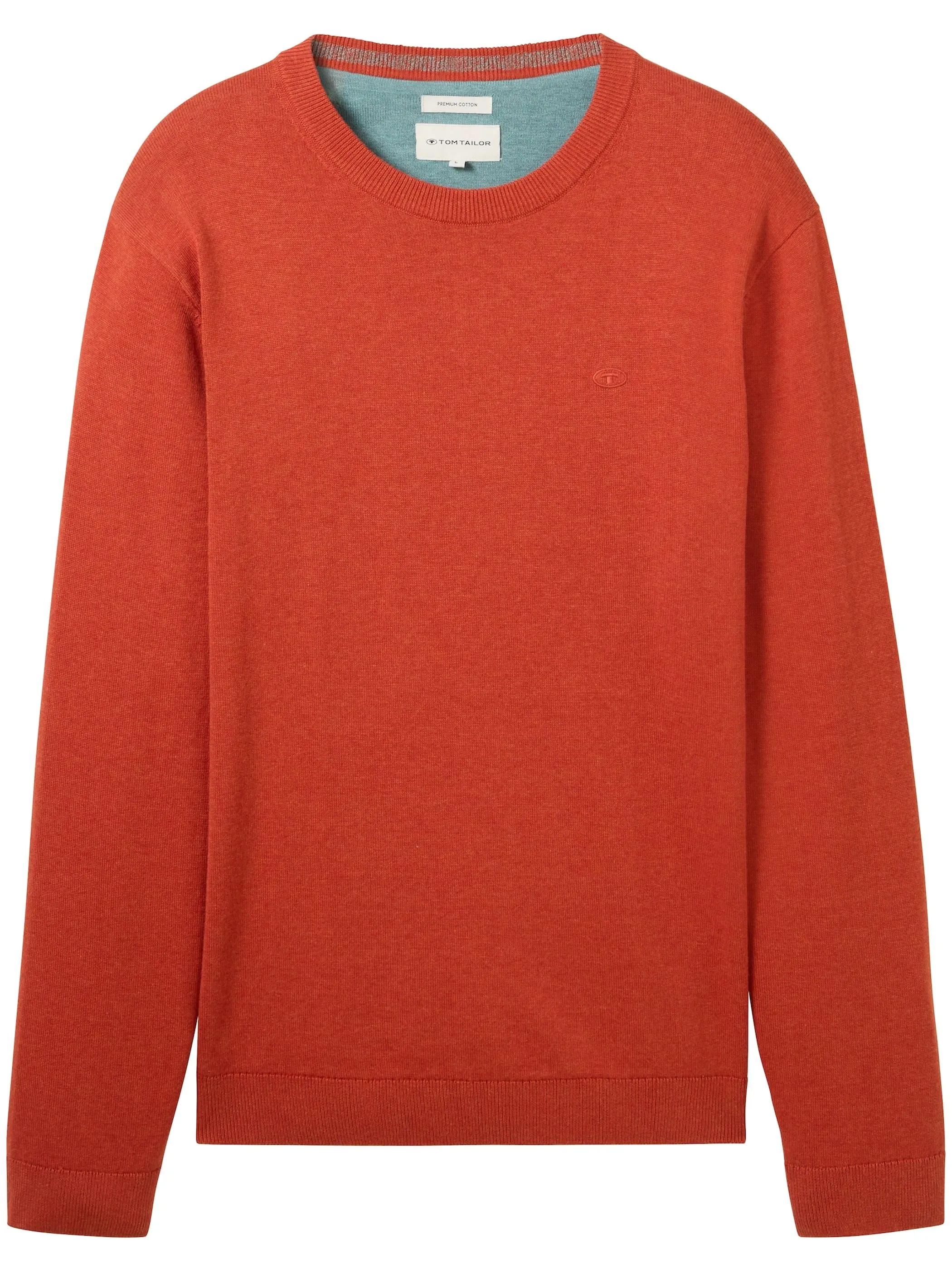 Tom Tailor 1039810 basic crewneck knit Orange 890938 36301 1