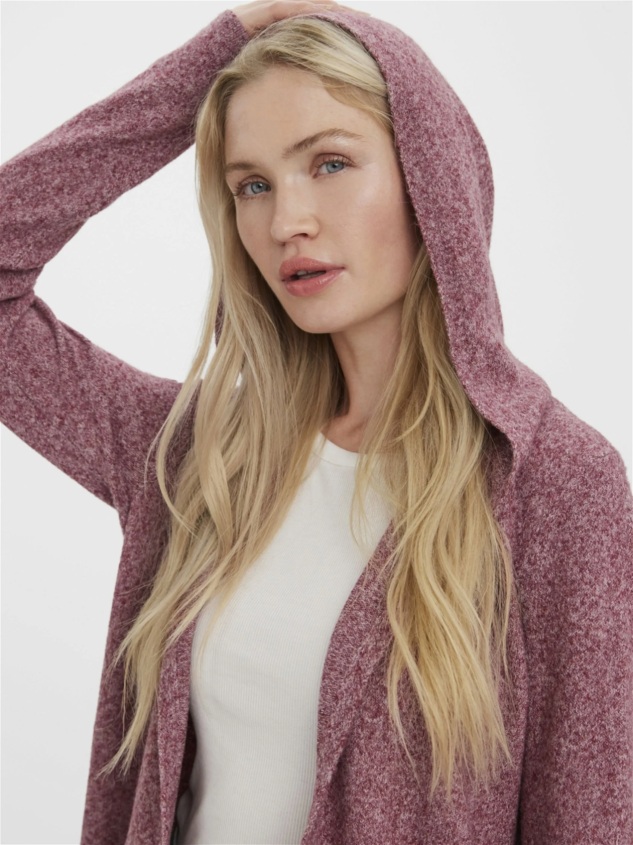 Vero Moda 10235948 VMDOFFY LS OPEN HOOD Rosa 837728 228095001 3