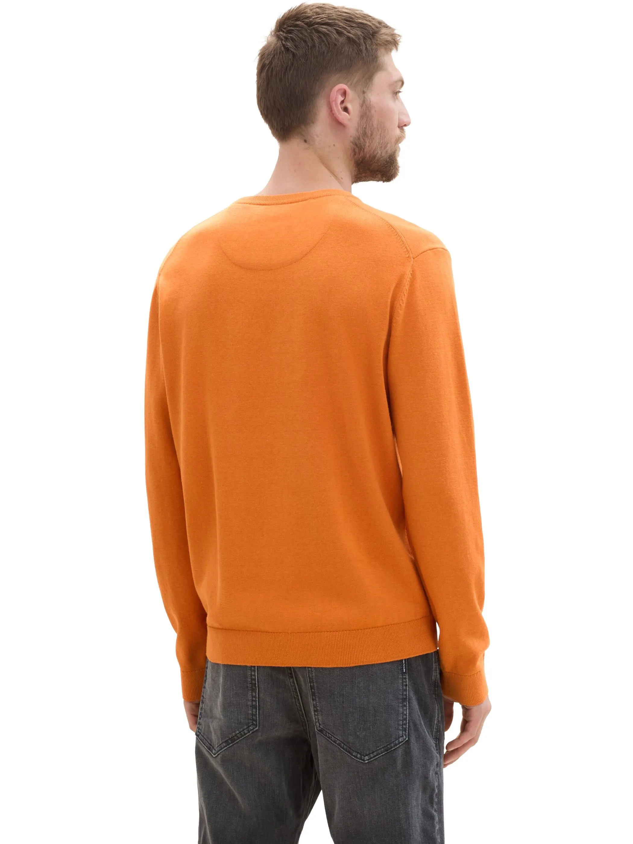 Tom Tailor 1039810 basic crewneck knit Orange 890938 36300 2