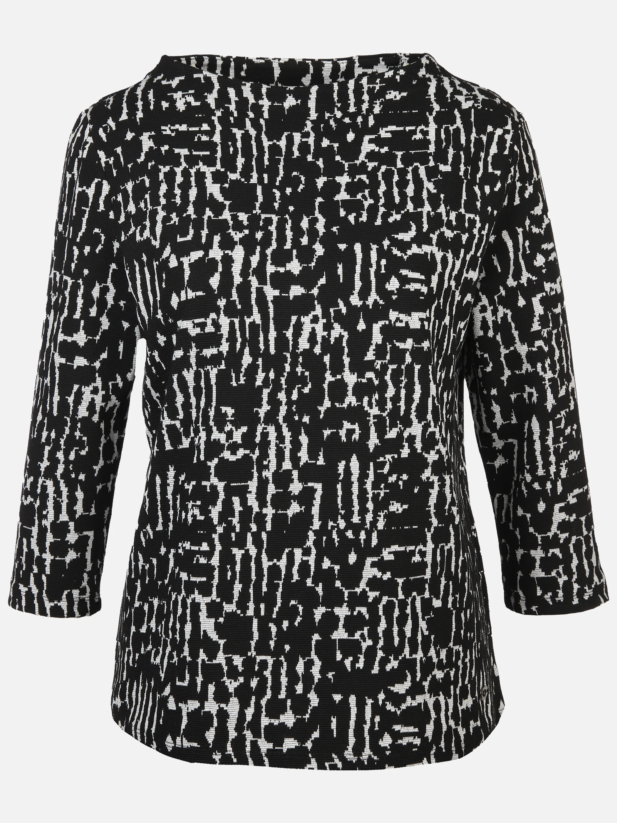 Lisa Tossa Da-Jacquard-Shirt Schwarz 900357 SW/OFFW 1