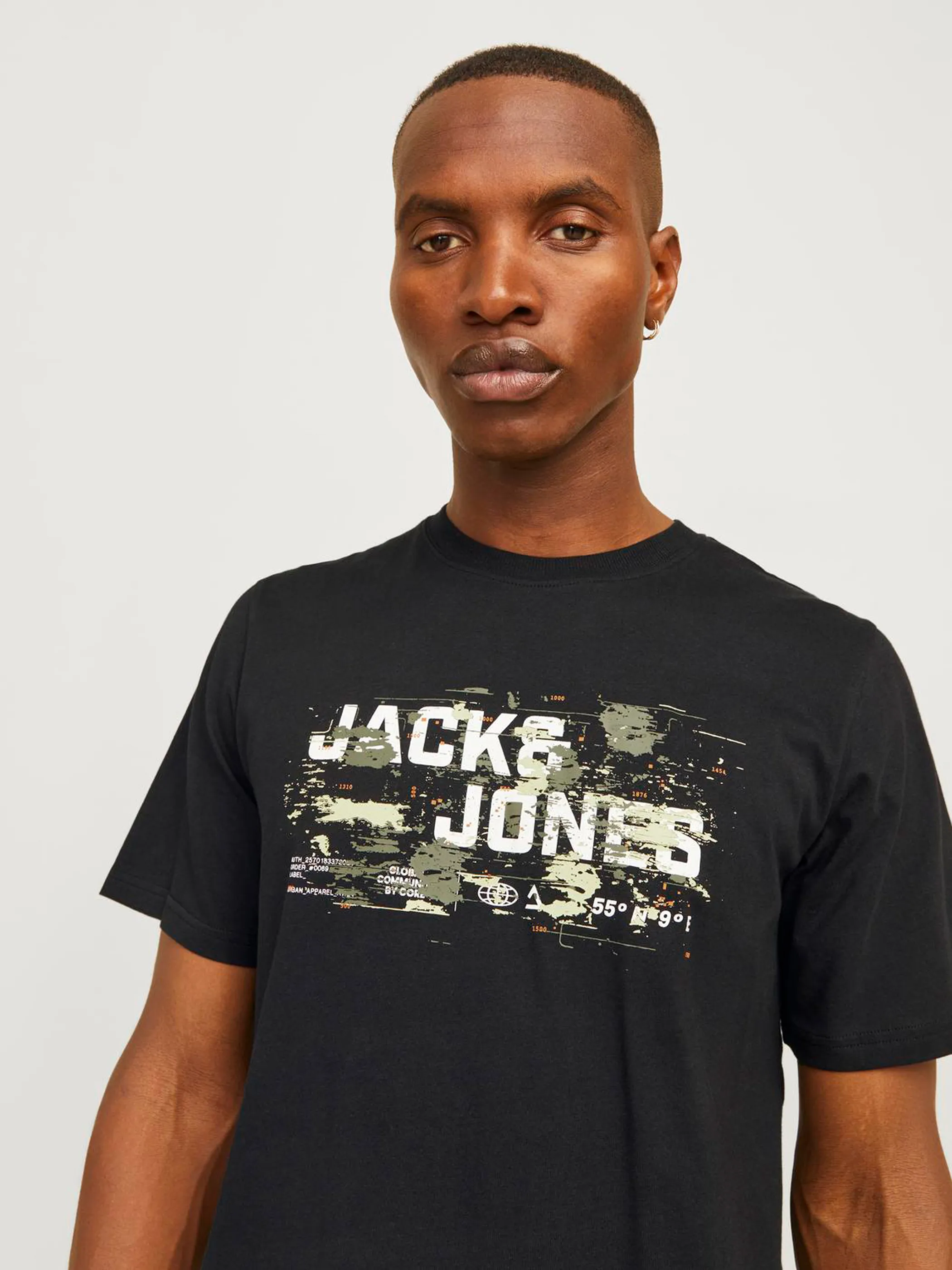 Jack Jones 12262560 JCOOUTDOOR LOGO TEE S Schwarz 898064 178012 4