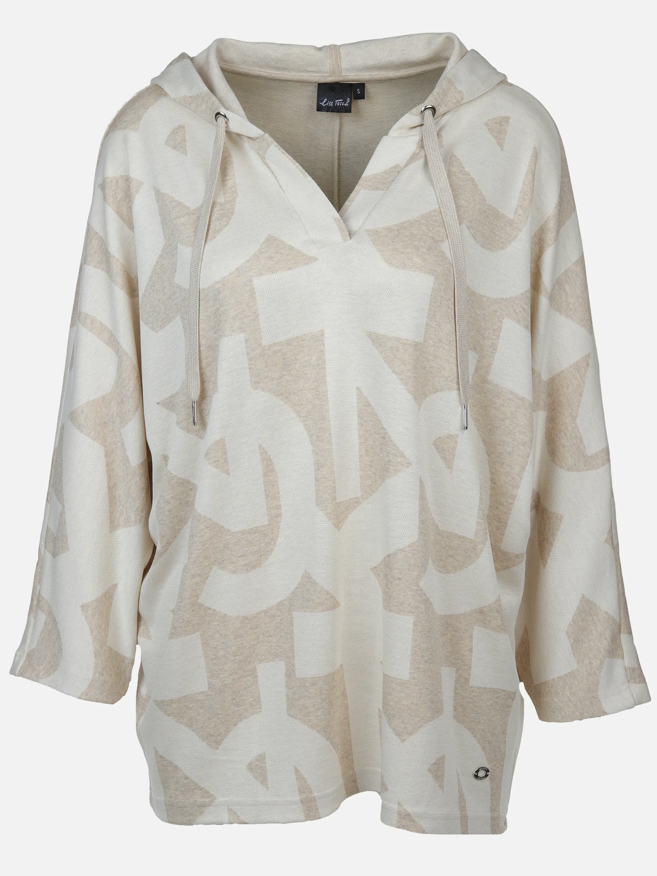 Lisa Tossa Da-Jacquard-Hoodie Beige 905502 BEIGE MEL 1