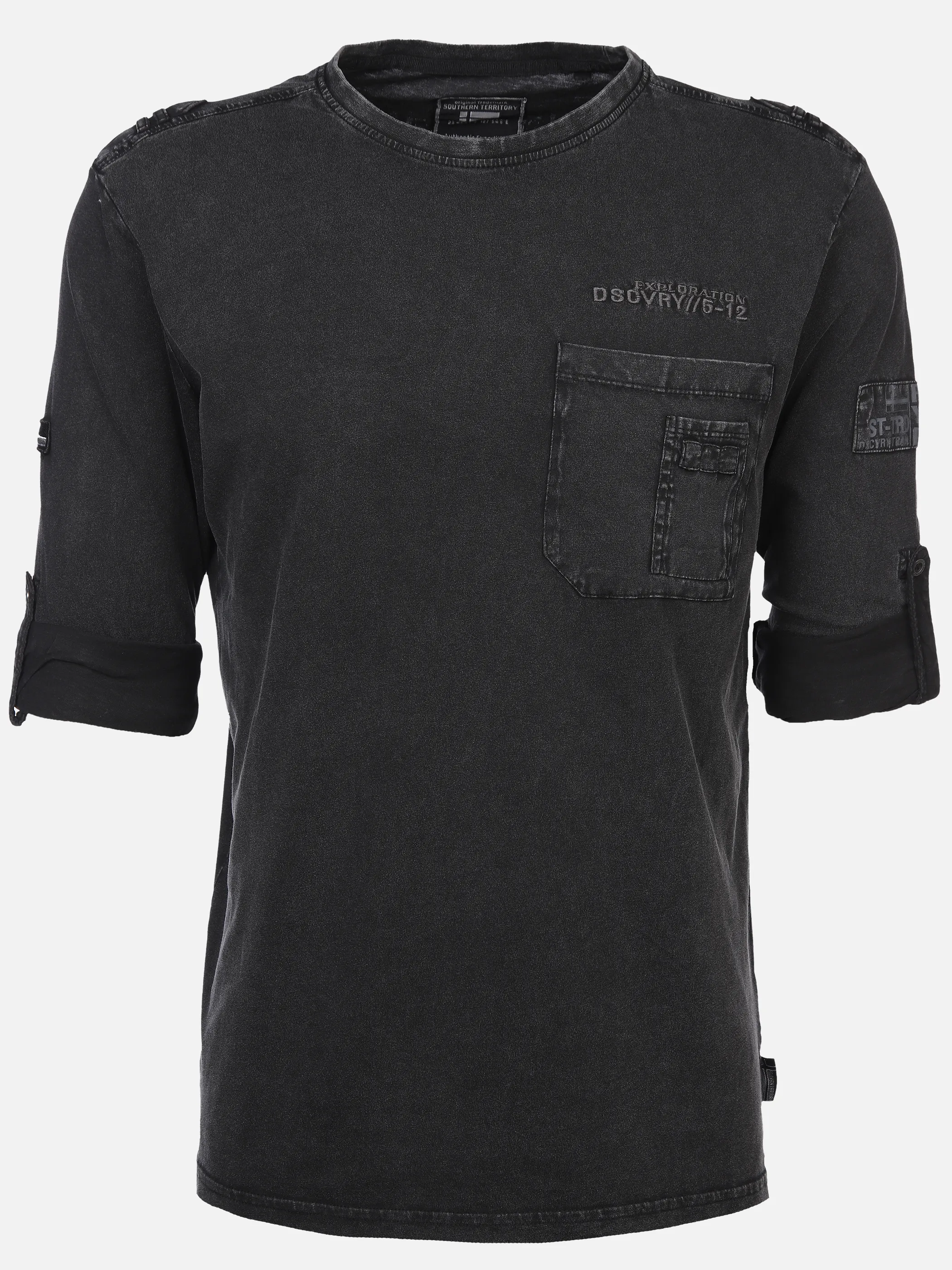 Southern Territory He. T-Shirt 1/1 Arm Cargo Krempelarm Schwarz 896805 BLACK 1