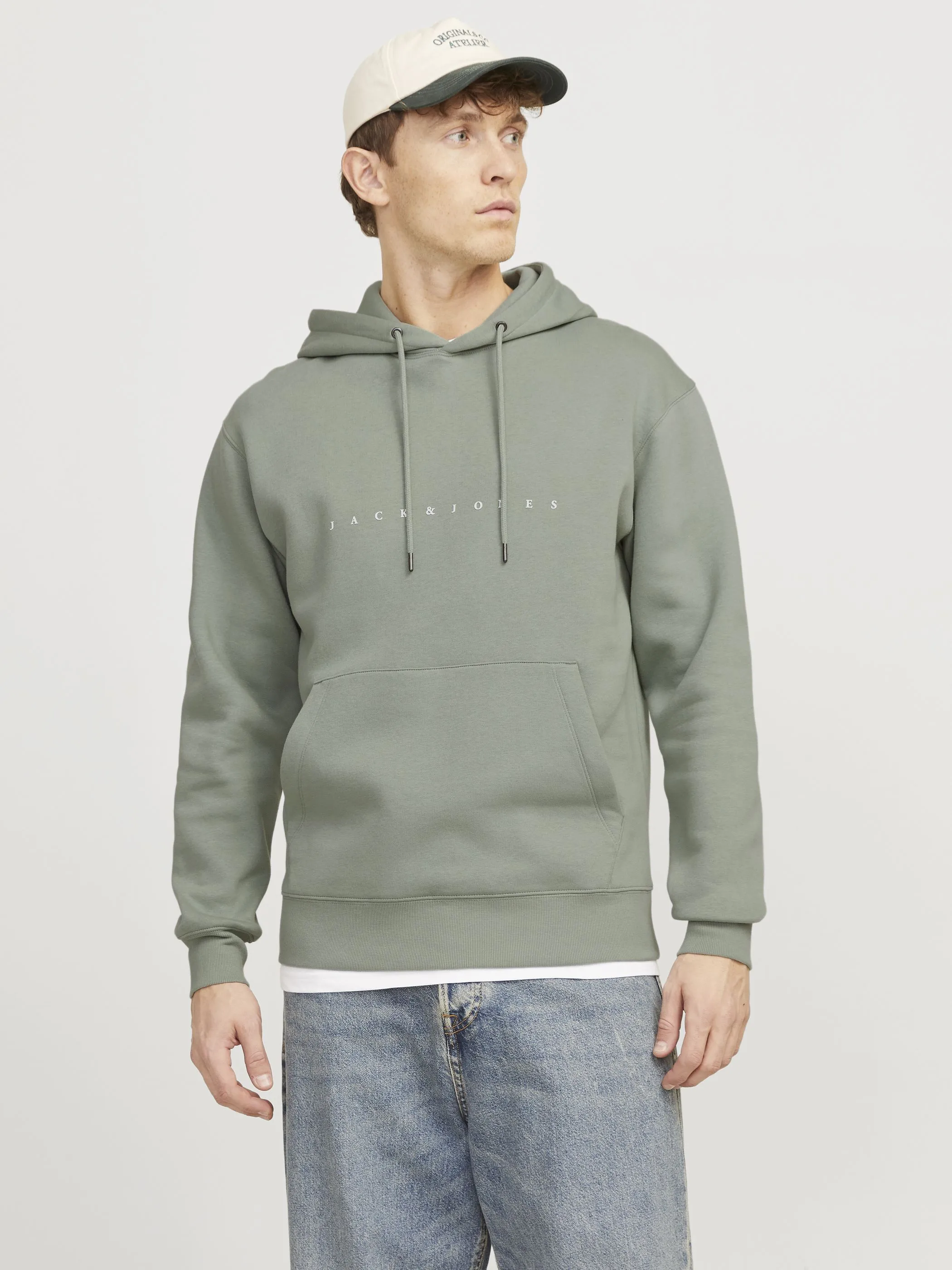 Jack Jones 12233972 JJESTAR JJ SWEAT HOOD Grün 878876 176366 2