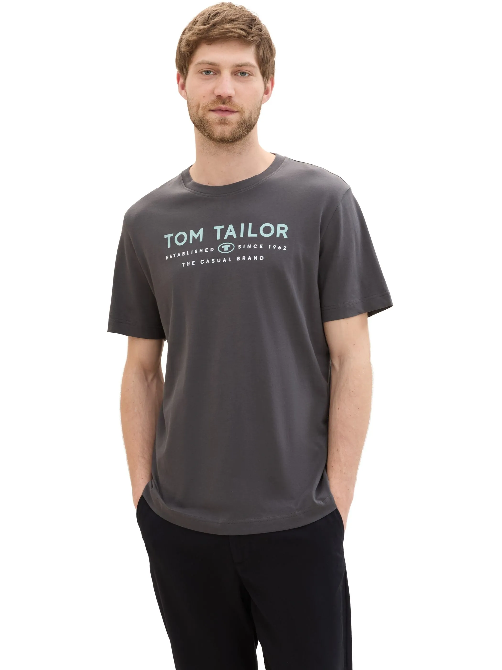 Tom Tailor 1043276 t-shirt with print Grau 898849 10899 4