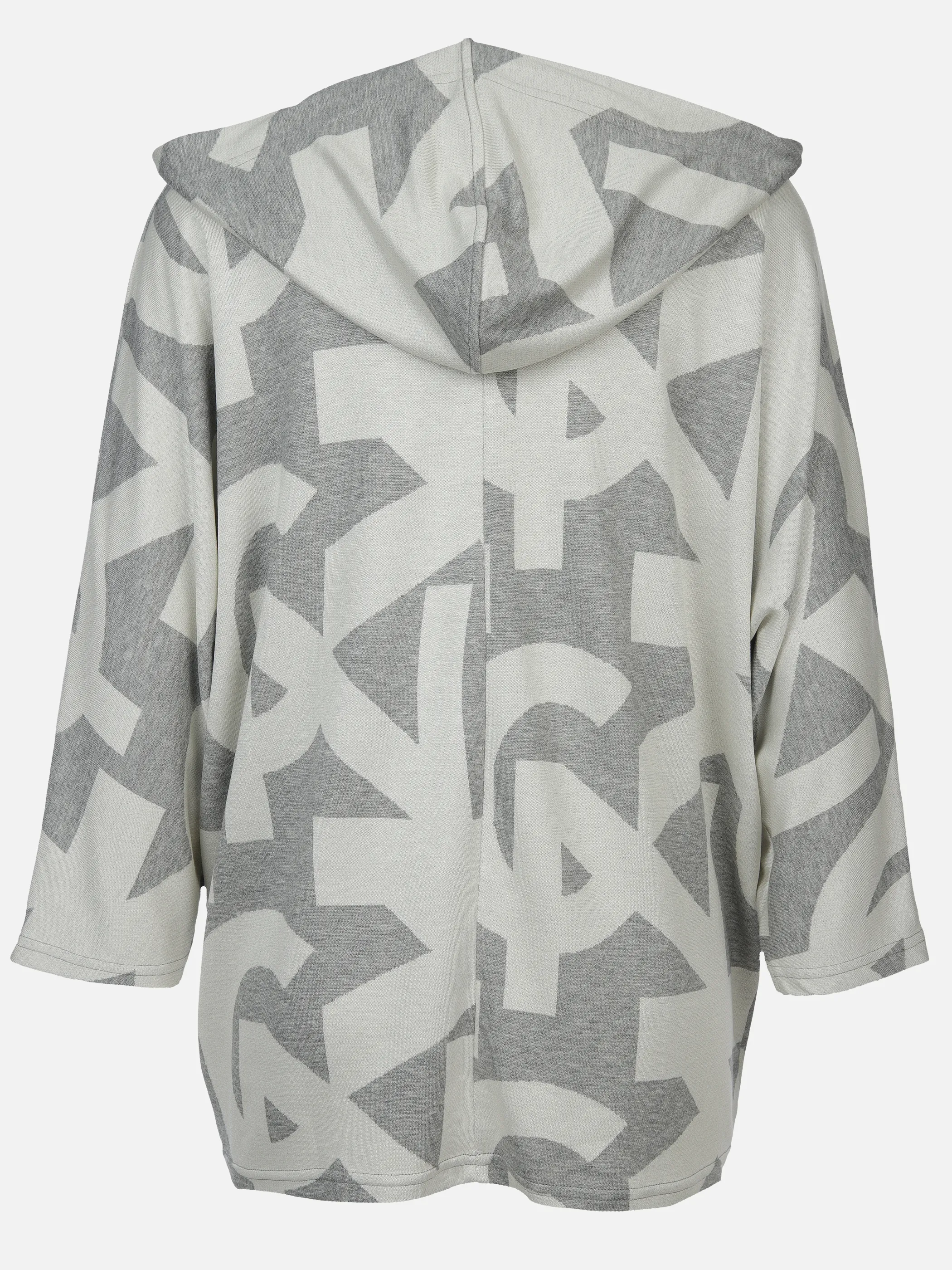 Lisa Tossa Da-Jacquard-Hoodie Grau 905502 SILBERMELPINK 2