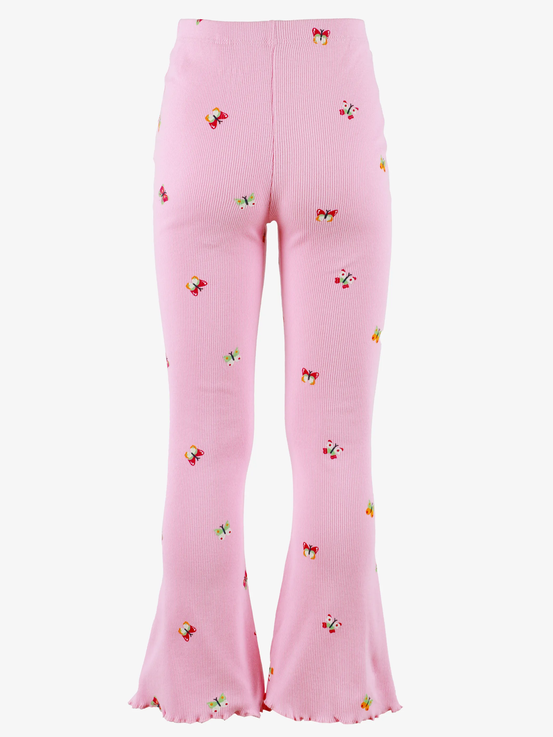 Bubble Gum KM flared ripp Leggings mit Schmetterling AOP rosa Rosa 906660 ROSA 2