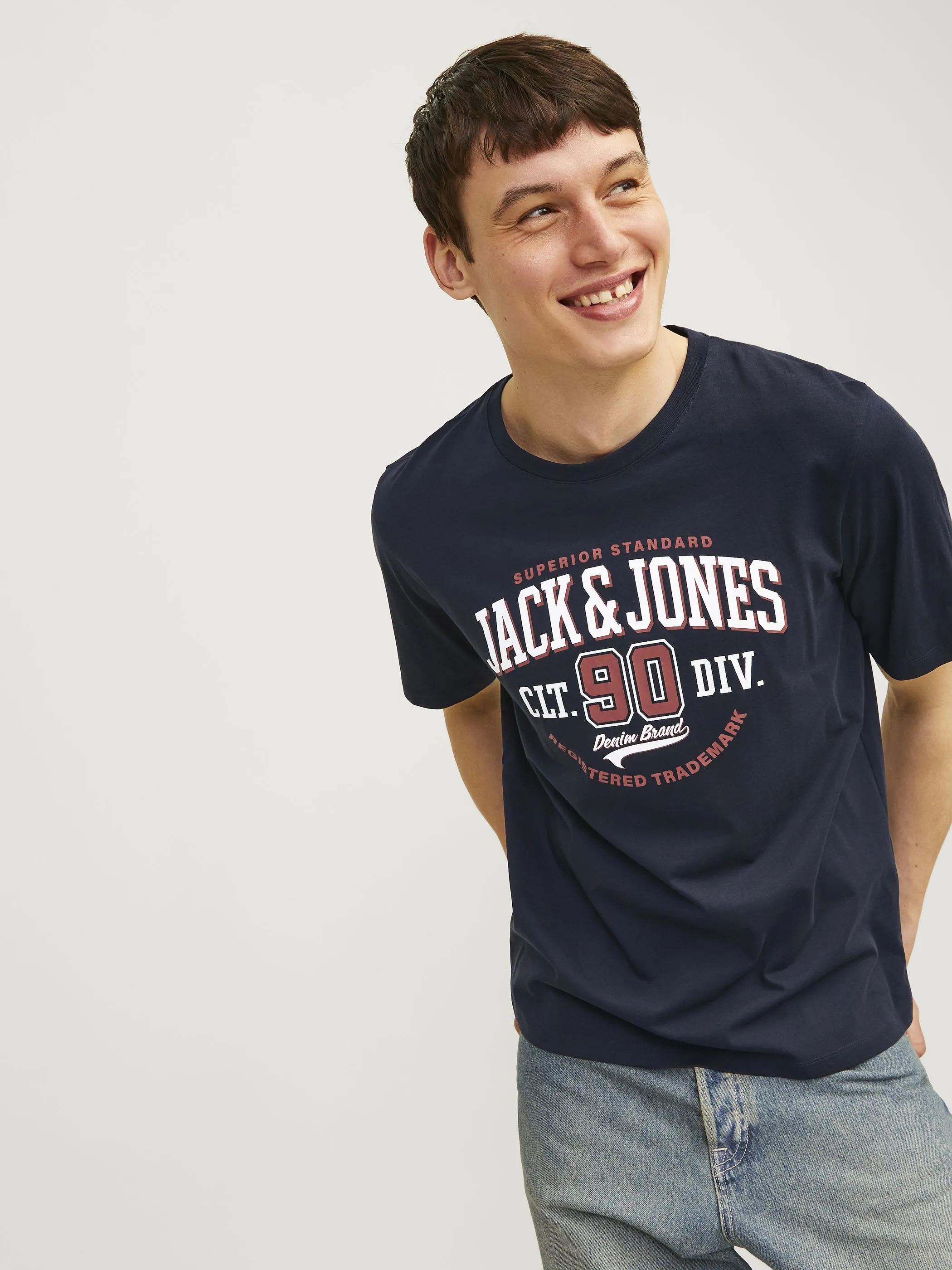 Jack Jones 12254862 JJELOGO TEE SS O-NECK Marine 895764 175697