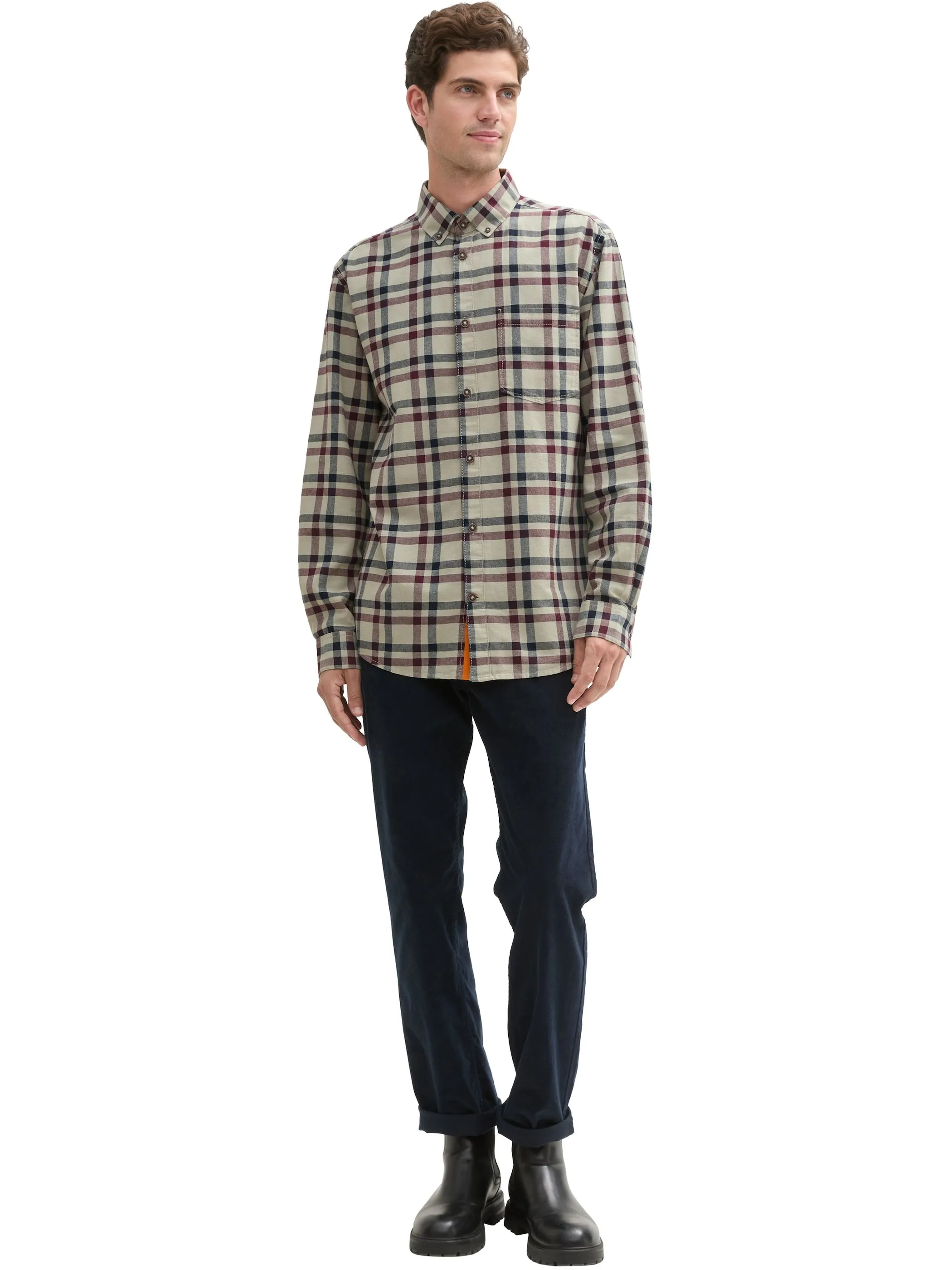 Tom Tailor 1043818 checked shirt Grün 903299 36710 4