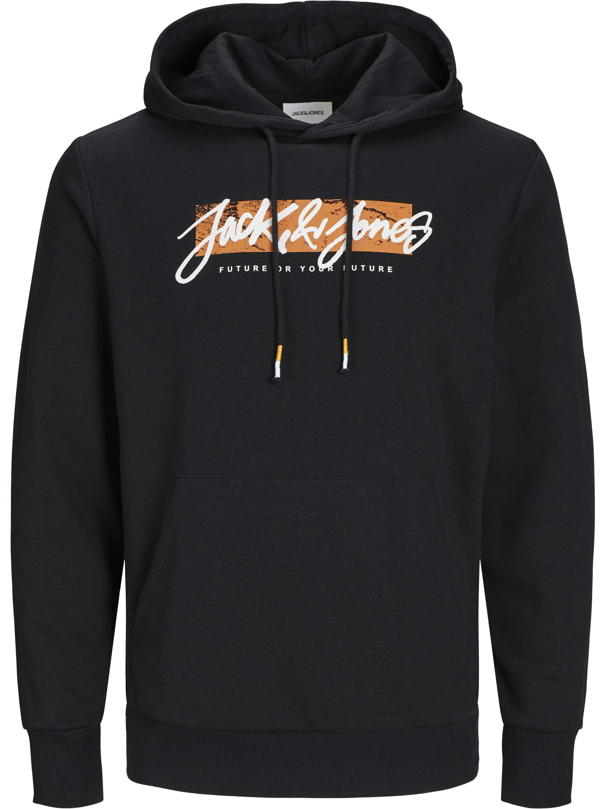 Jack Jones 12256807 JJTILEY SWEAT HOOD LN Schwarz 898089 178012 1