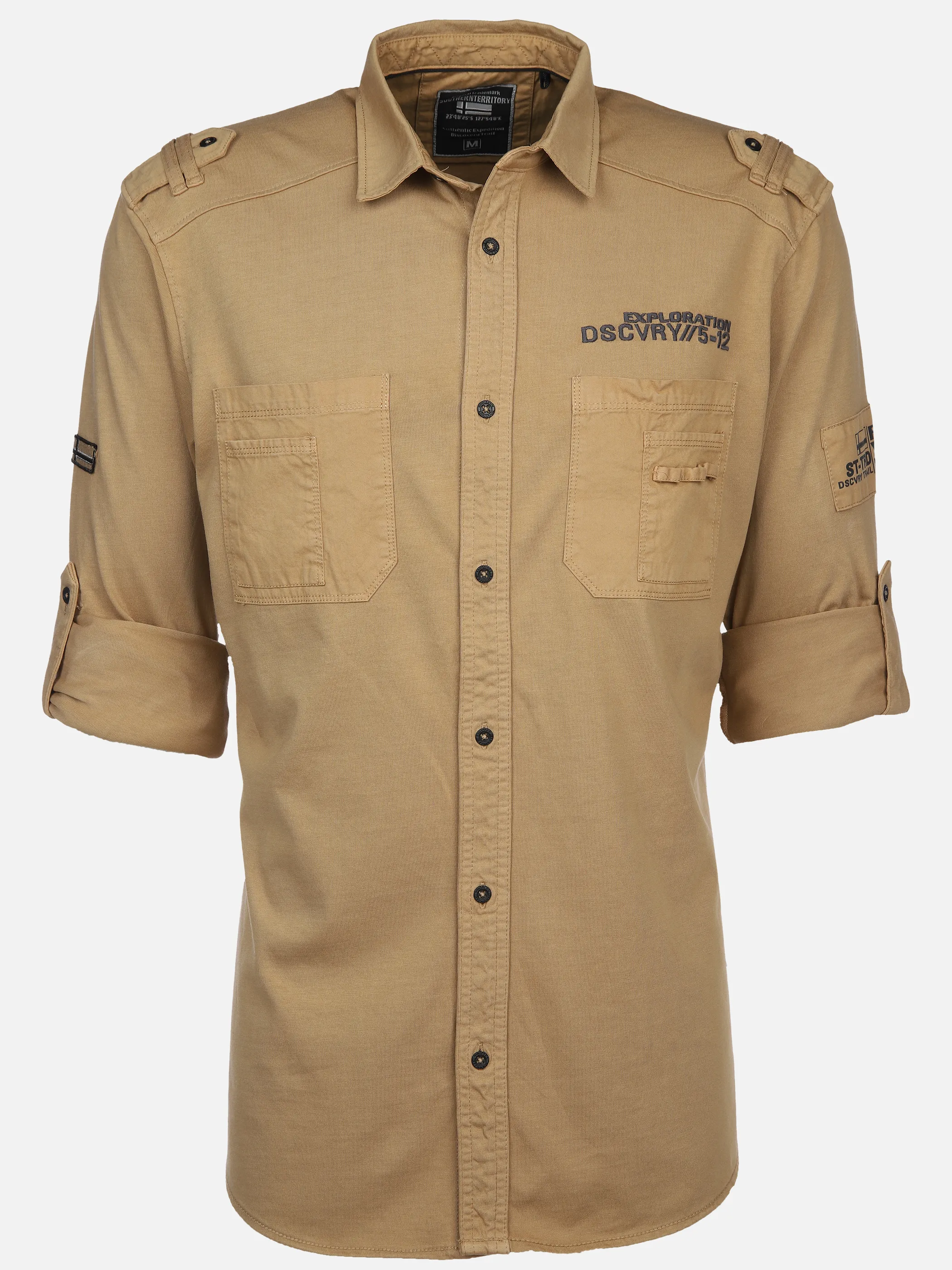 Southern Territory He. Jerseyhemd 1/1 acidwash Beige 896808 CAMEL 1