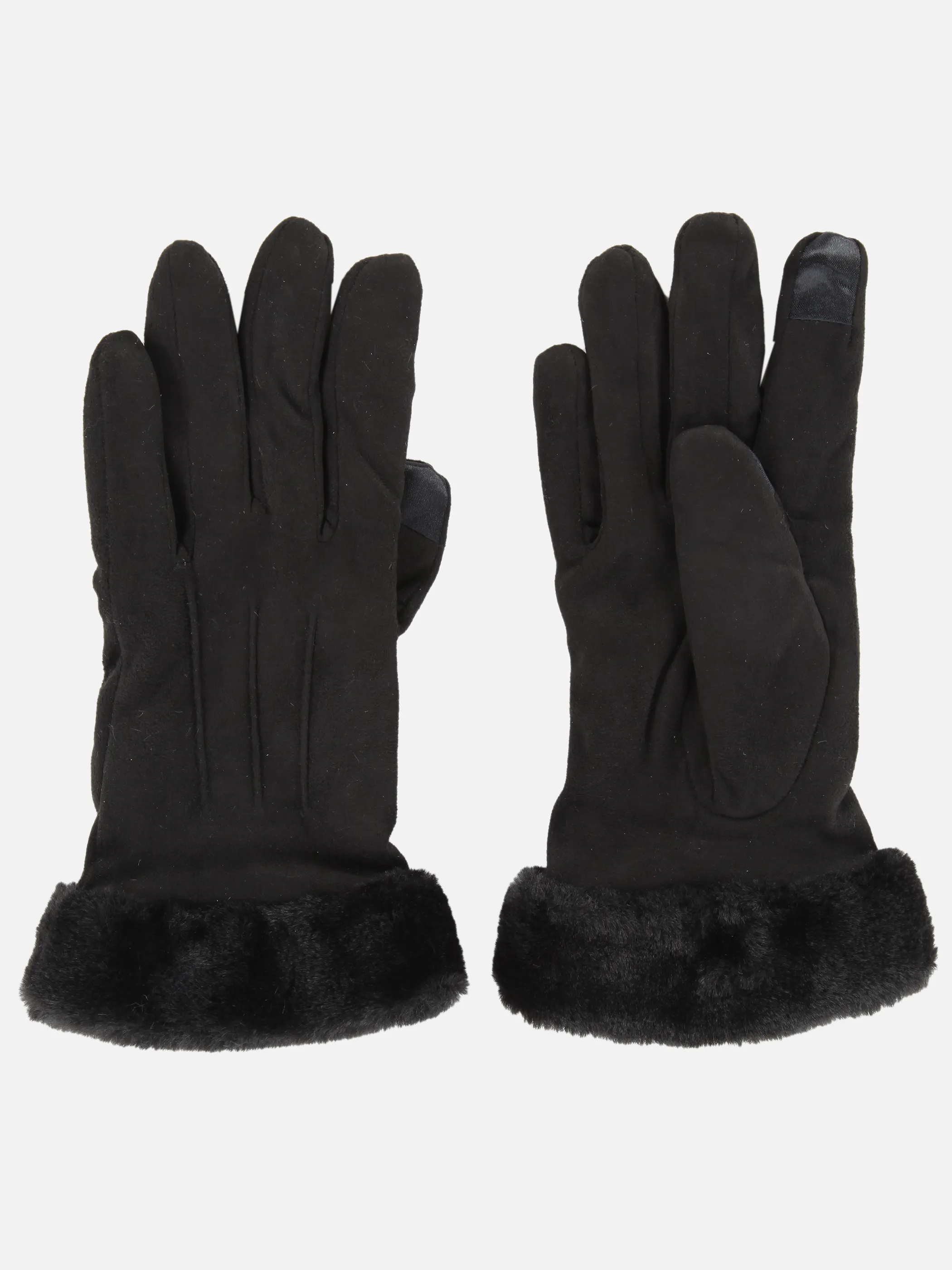 Sure Da-Handschuhe m. Kunstpelz Schwarz 897768 SCHWARZ 1