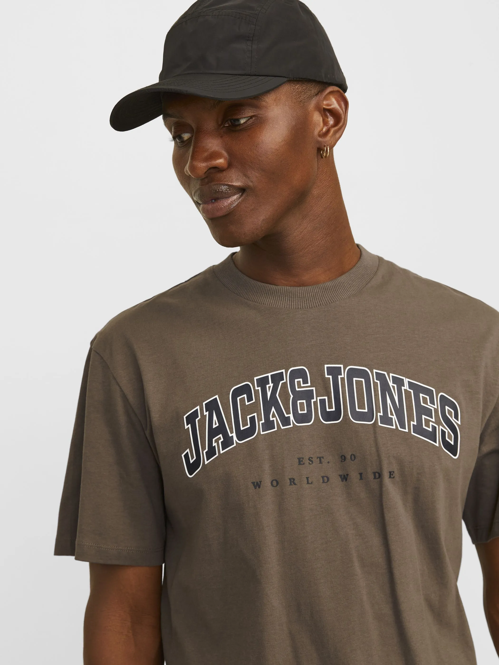 Jack Jones 12257579 JJECALEB VARSITY TEE Braun 895766 176148