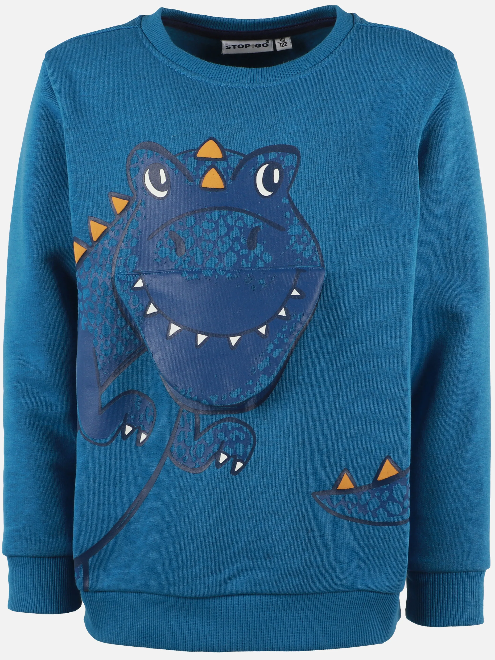 Stop + Go KJ Sweatshirt mit Dinoprint und loose Application Blau 898732 BLAU 1