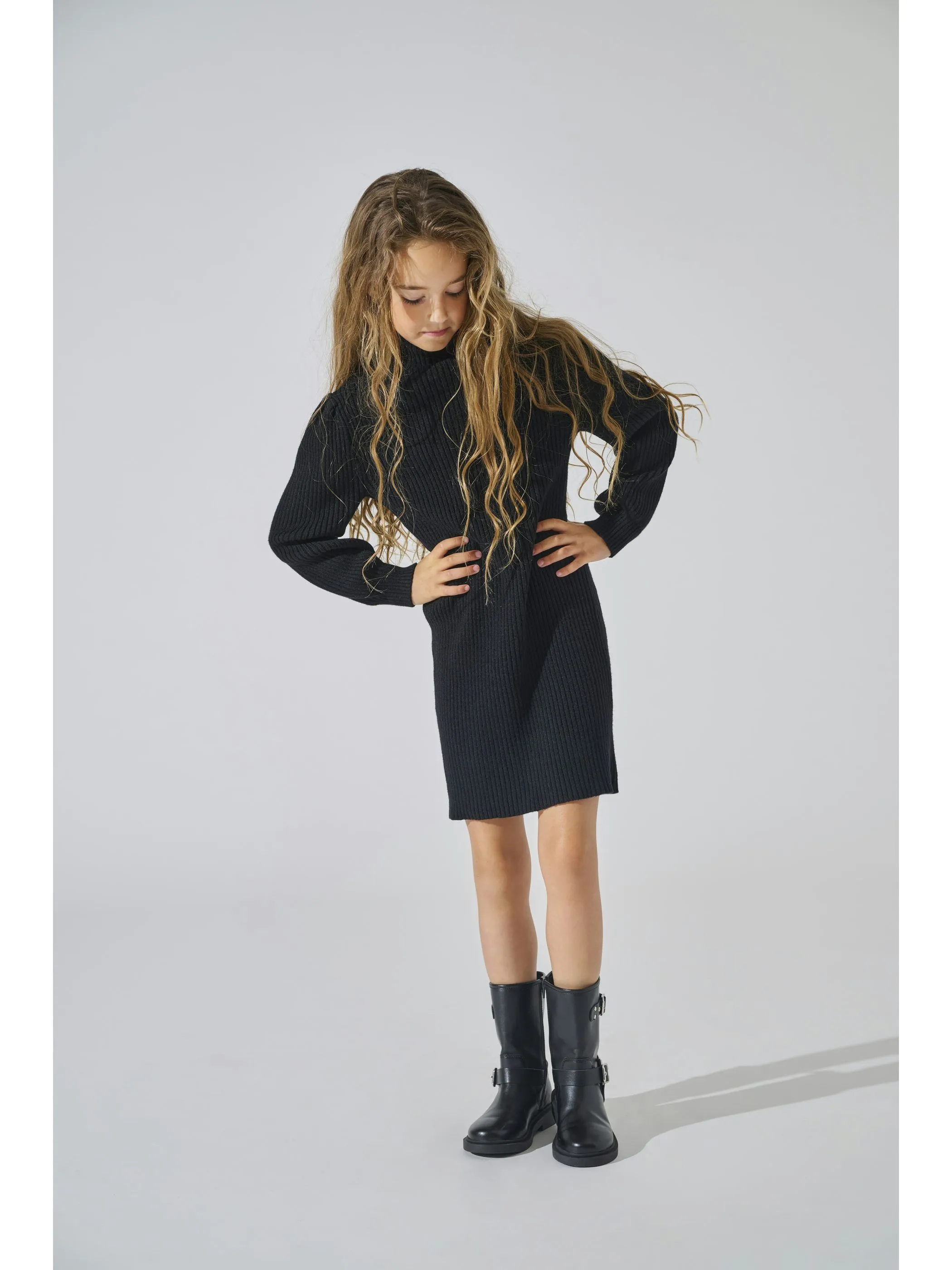 Kids Only 15305891 KOGKATIA L/S DRESS KN Schwarz 886088 177911 3