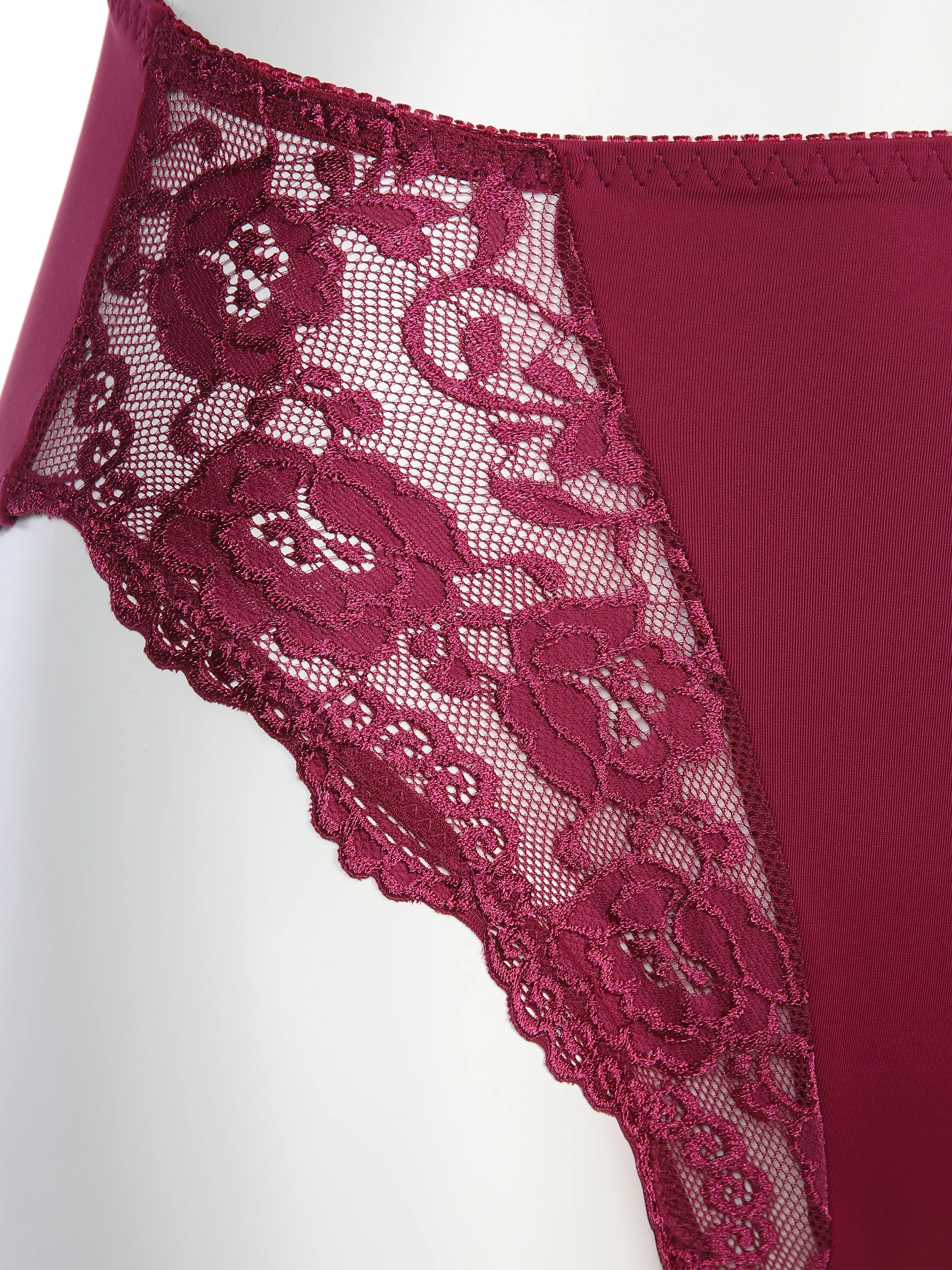 Sonja Blank Da Mieder Slip mit Spitze Pink 897814 BERRY 3