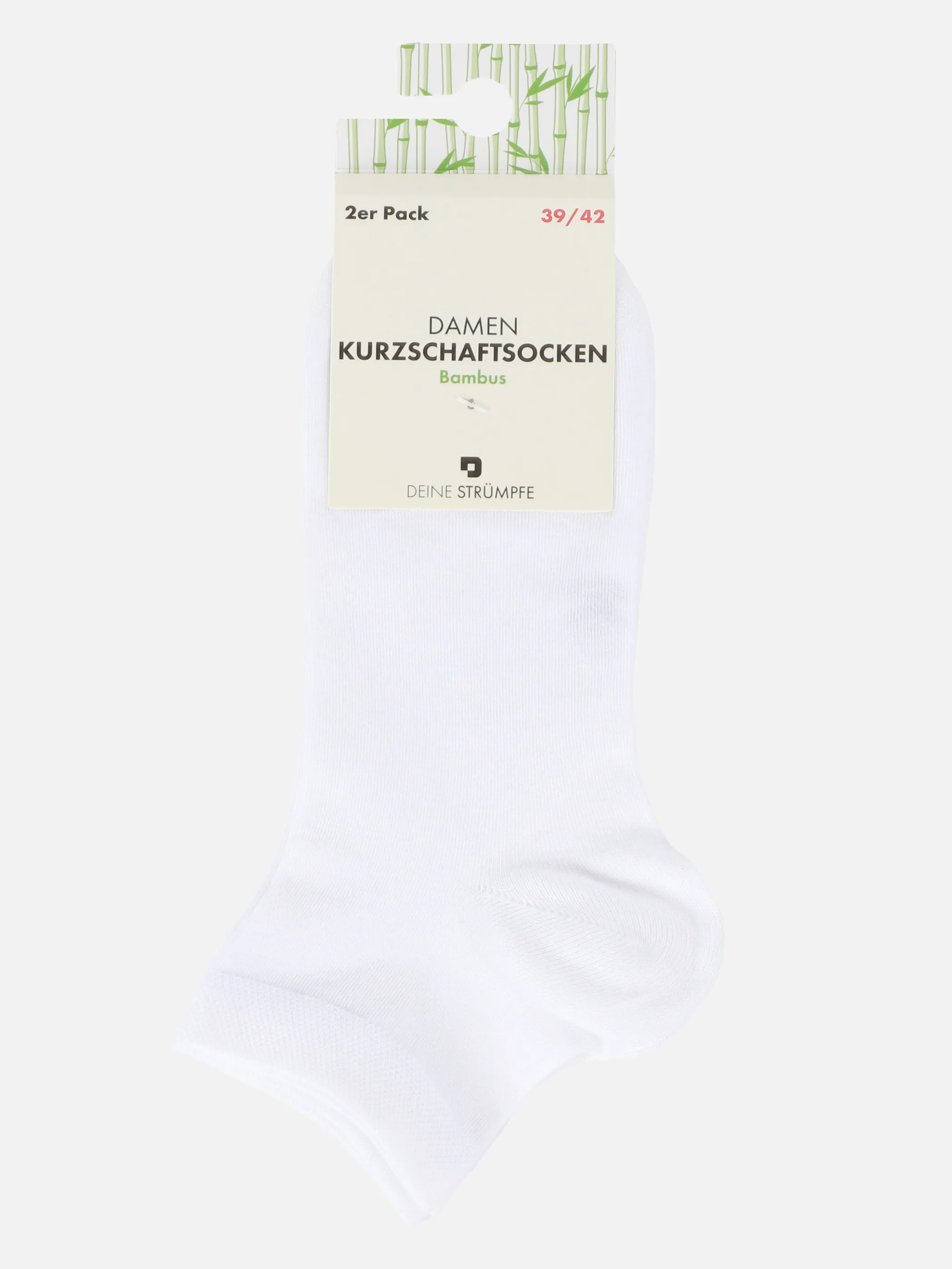 Da. Bambuskurzschaftsocken 2er Weiß 900265 WEIß 3