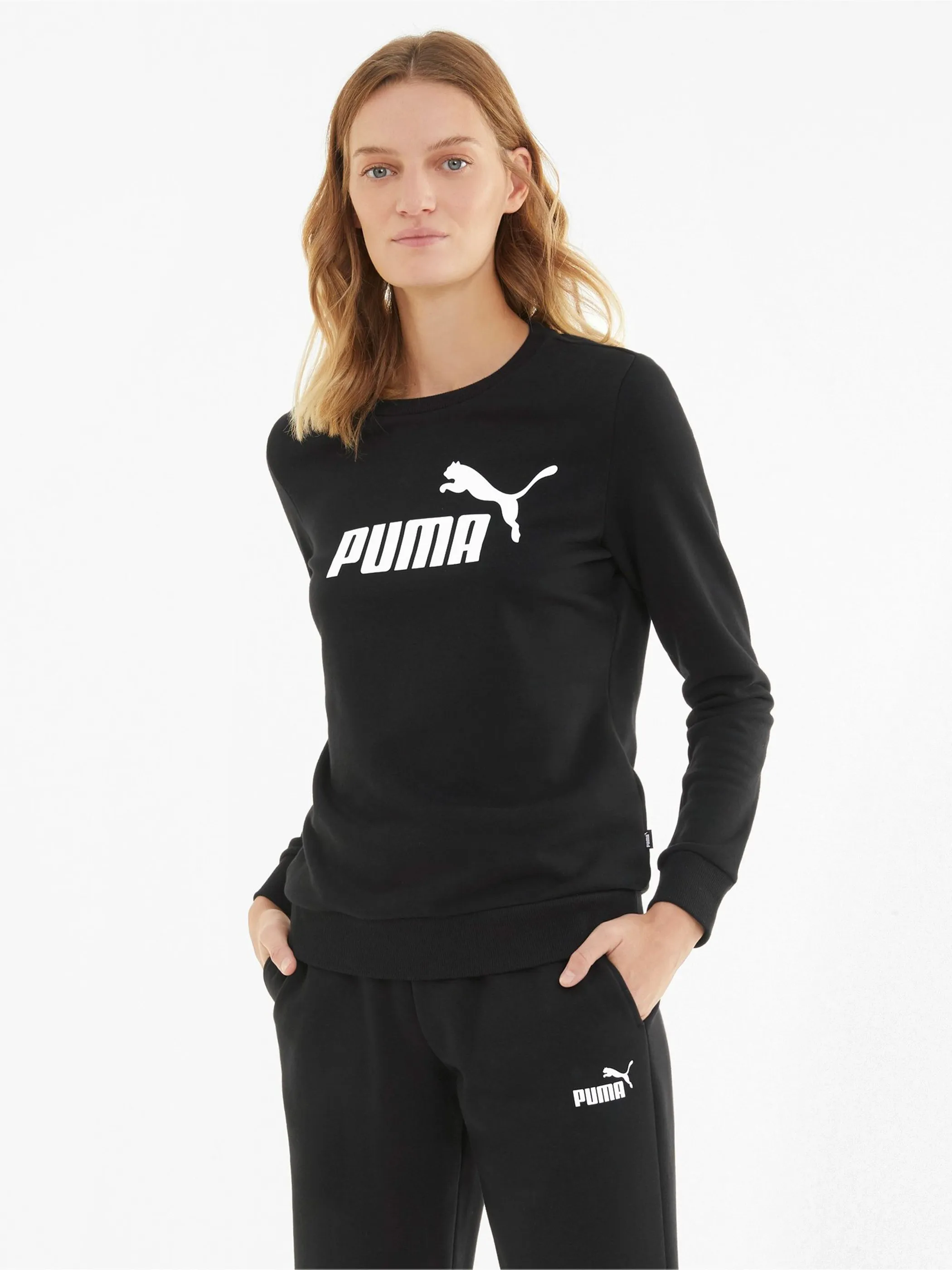 Puma 586786 Da-Sweatshirt, Rundhals Schwarz 856654 01 4