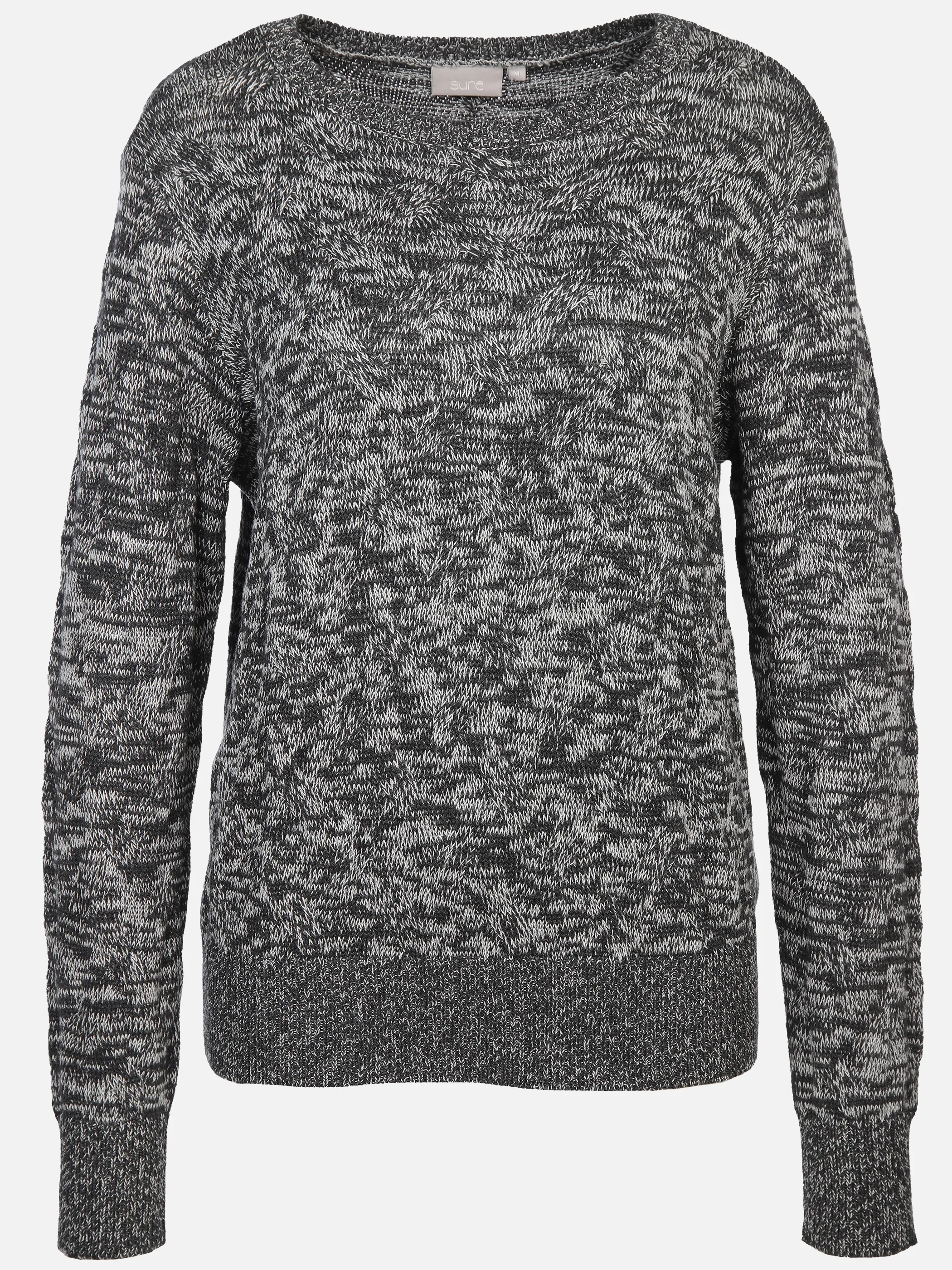 Sure Da-Pullover m. Zopfmuster Grau 896758 ANTHRA 1