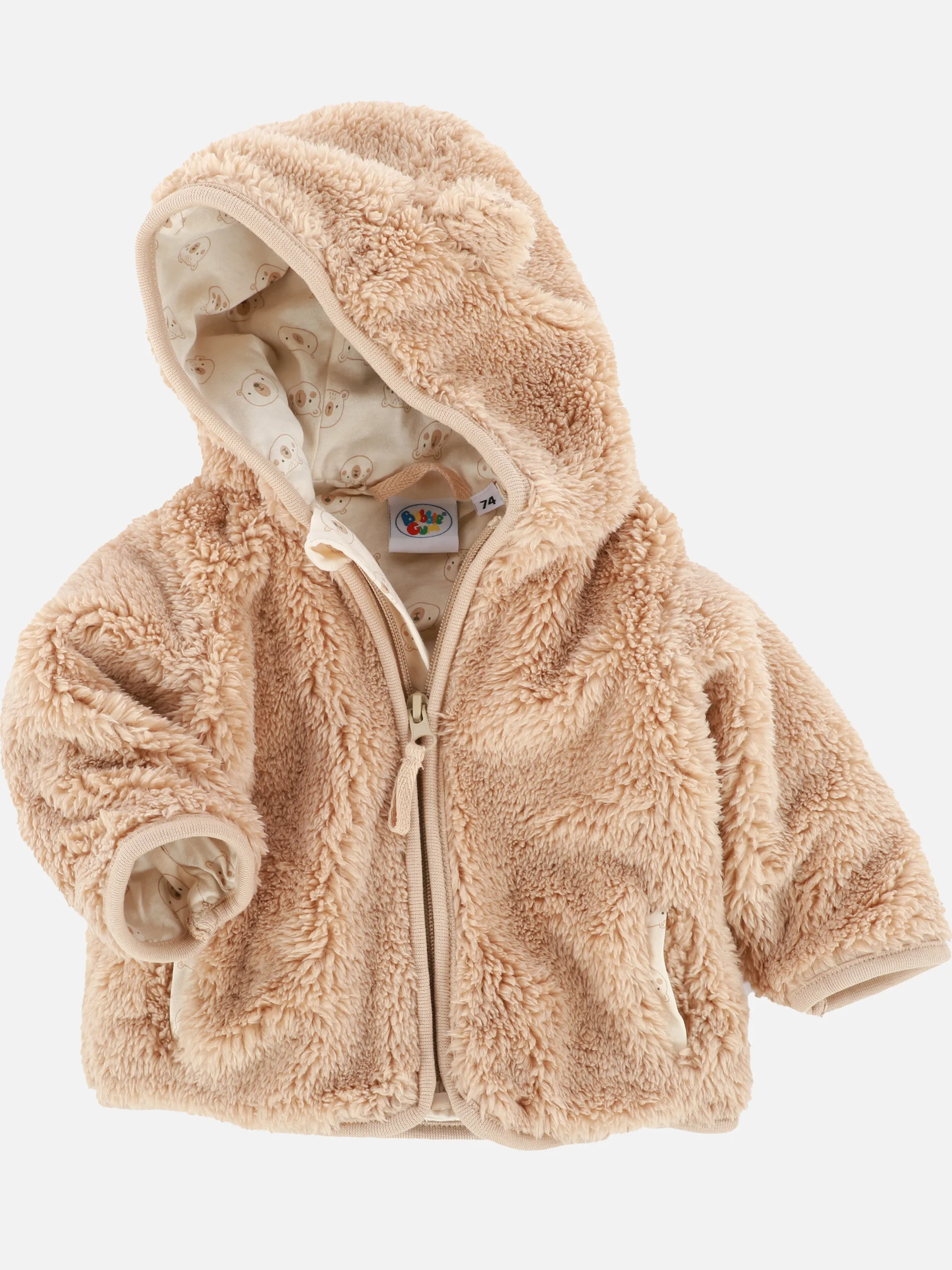 Bubble Gum BU Teddy Jacke mit Ohrenaplikation in beige Beige 899729 BEIGE 2