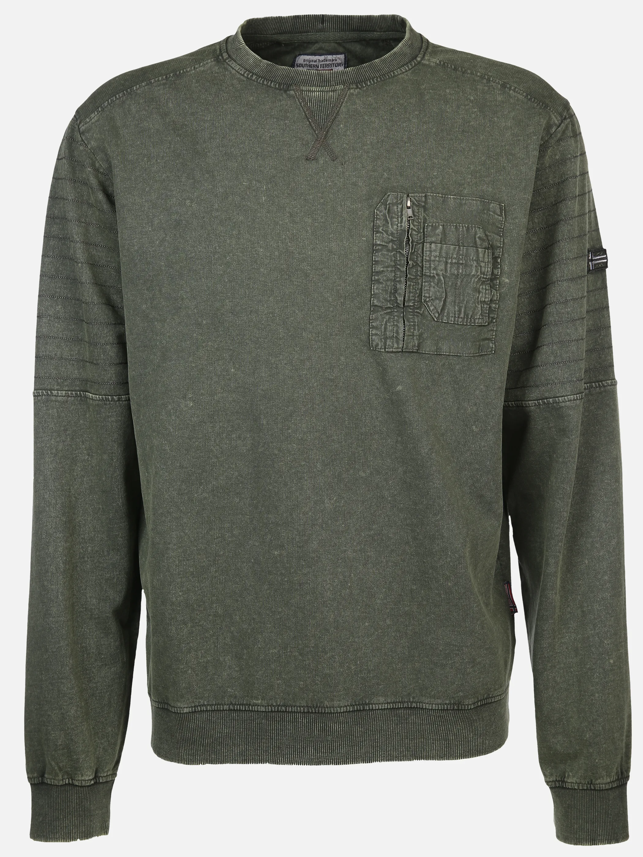 Southern Territory He. Sweatshirt RH Brusttasche Oliv 900218 OLIVE 1