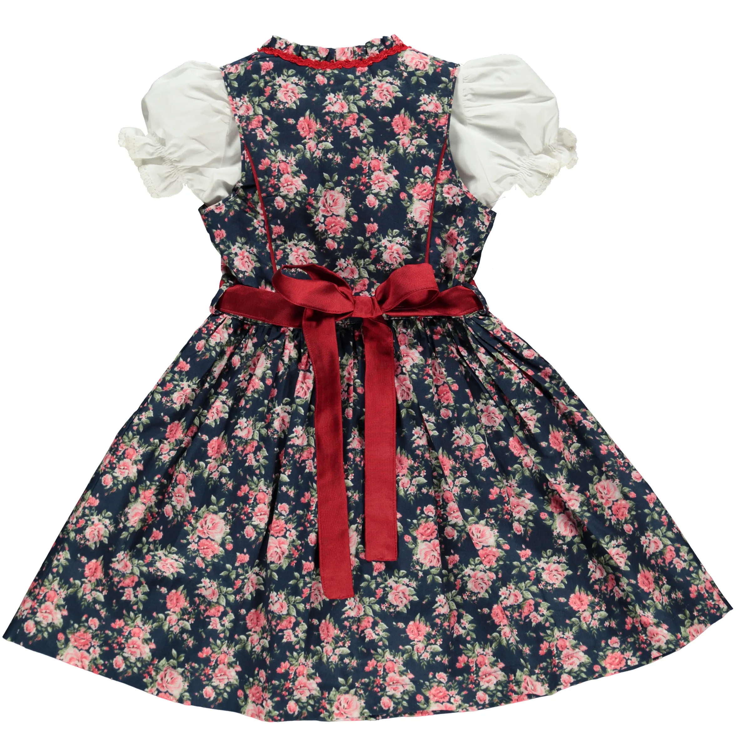 Birkhahn Mode und Tracht Mädchen Dirndl 3tlg blau mit Blau 795507 BLAU 2