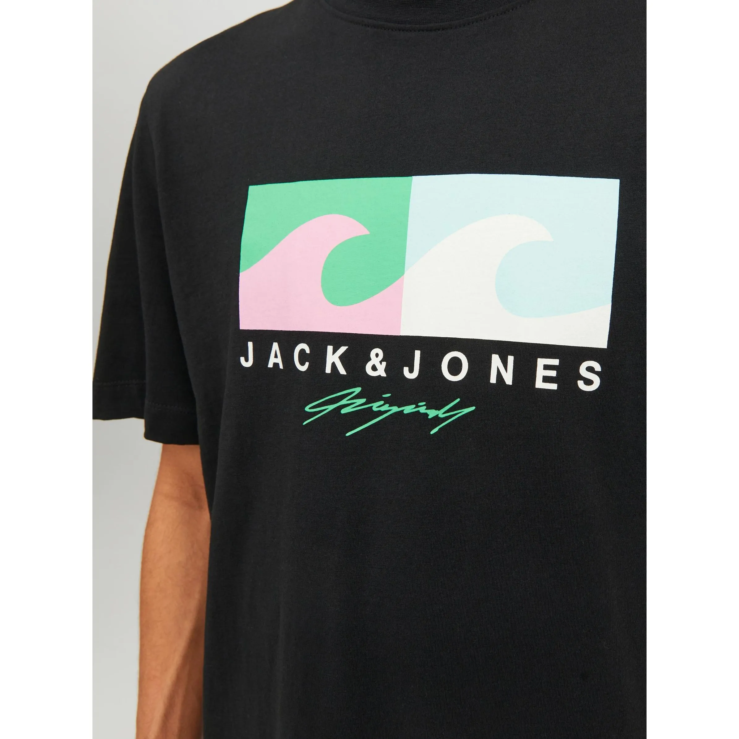 Jack Jones 12234214 JORTULUM LOGO TEE SS Schwarz 877752 178012 3