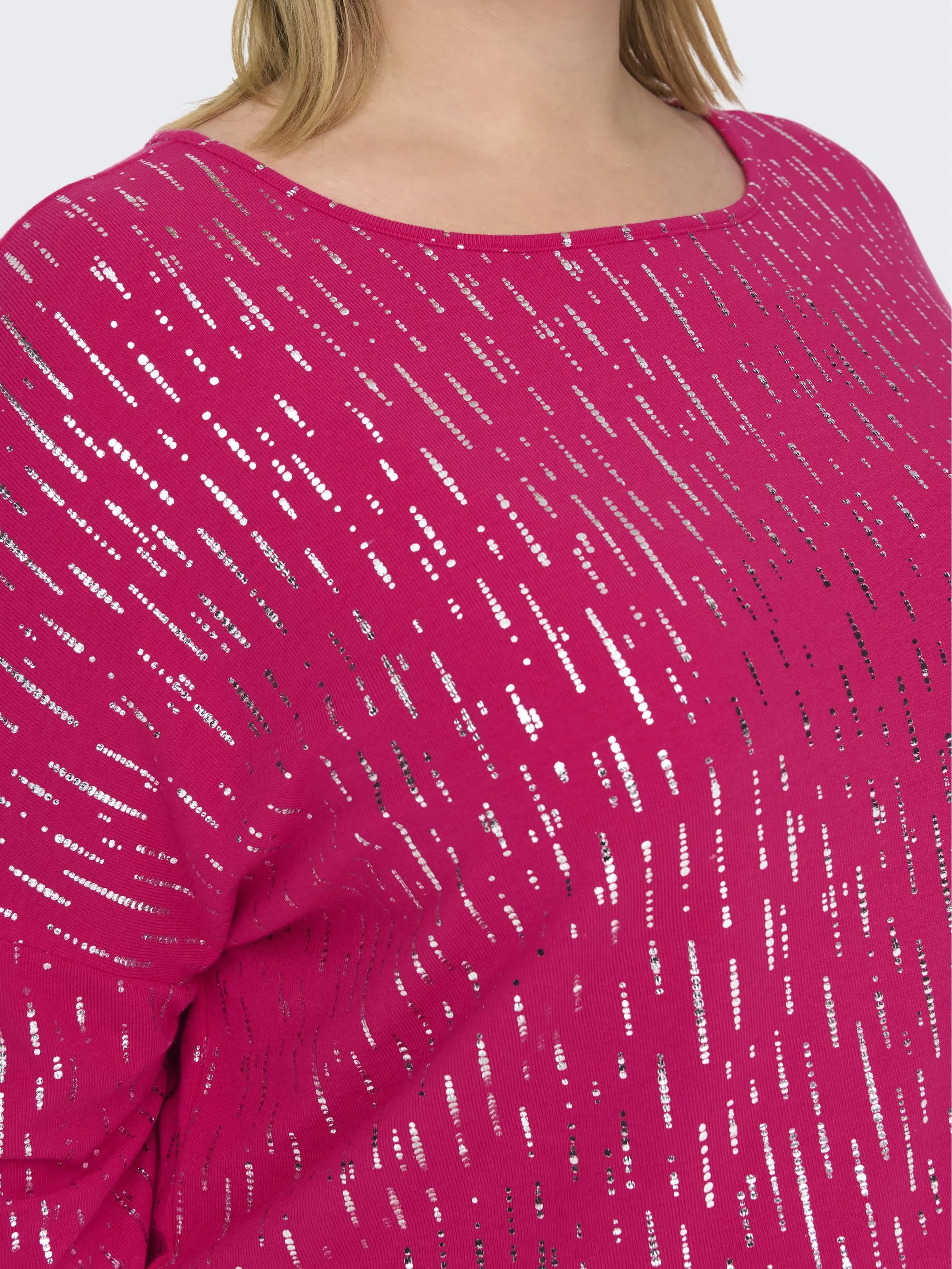 Only Carmakoma 15311133 CARFOILA 3/4 O-NECK T Pink 888300 285315006 5