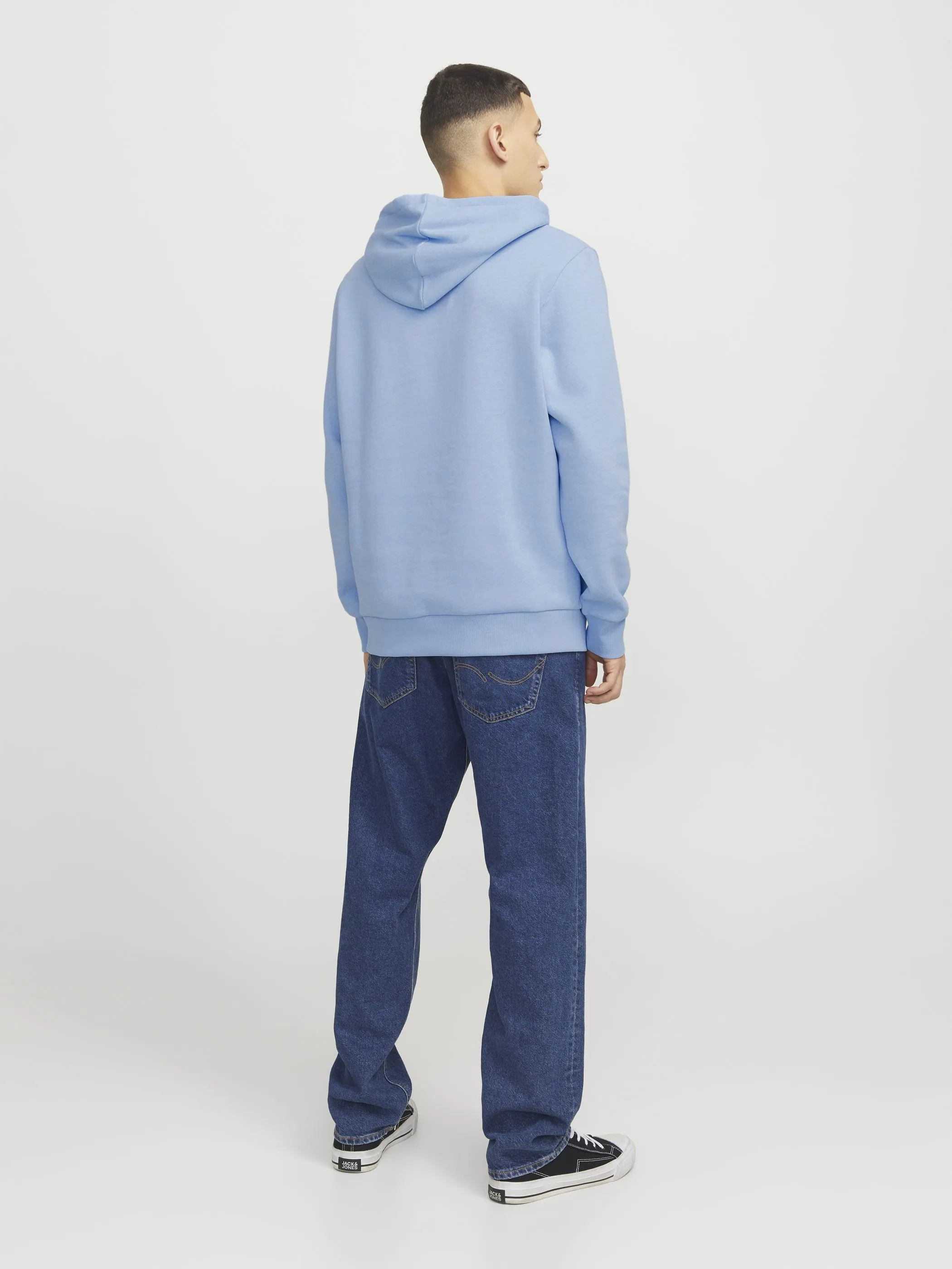 Jack Jones 12255617 JJELOGO SWEAT HOOD 2 Blau 895765 175780001 3