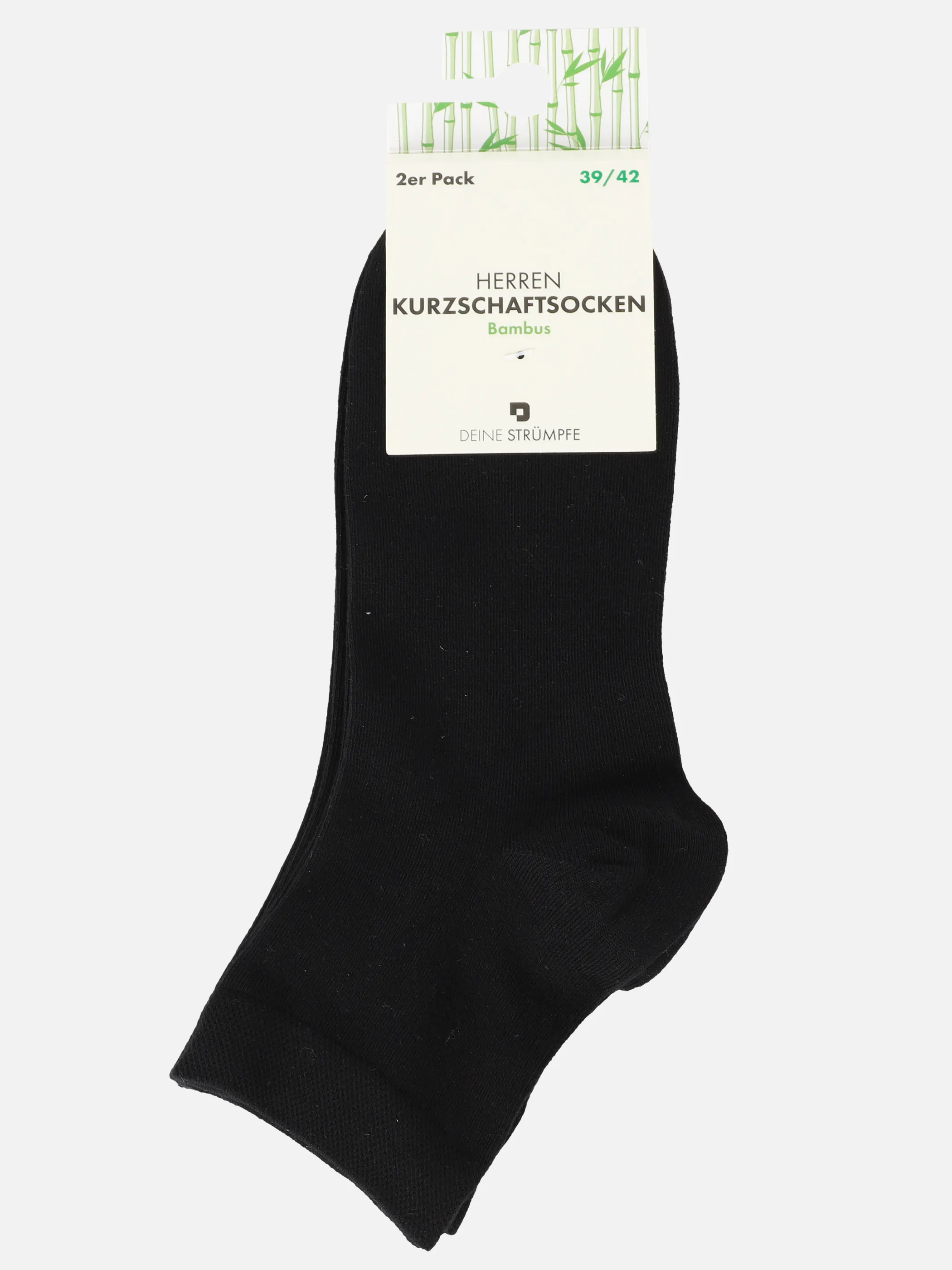 He. Bambuskurzschaftsocken 2er Schwarz 900266 SCHWARZ 3