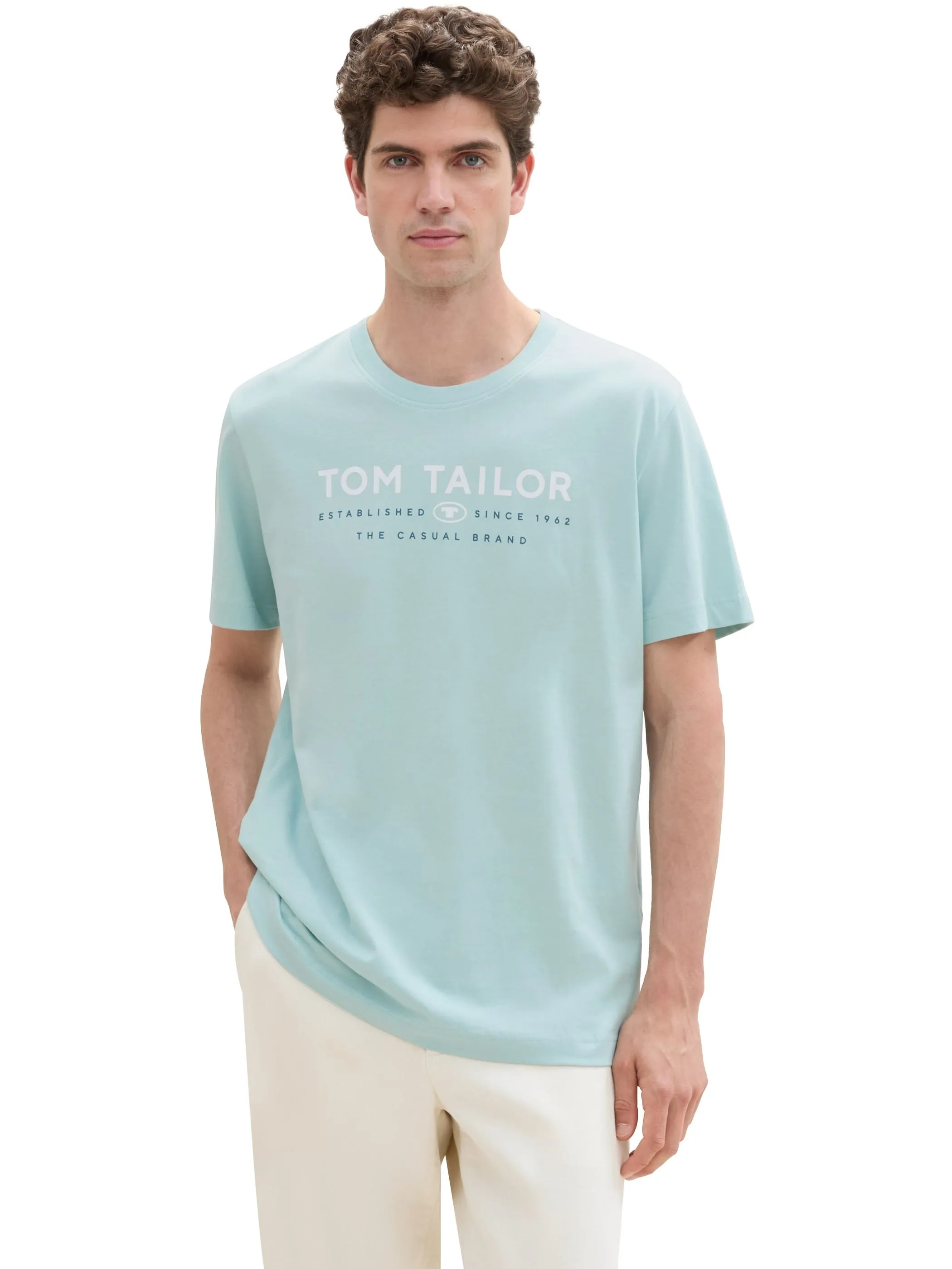 Tom Tailor 1043276 t-shirt with print Türkis 898849 30463 4