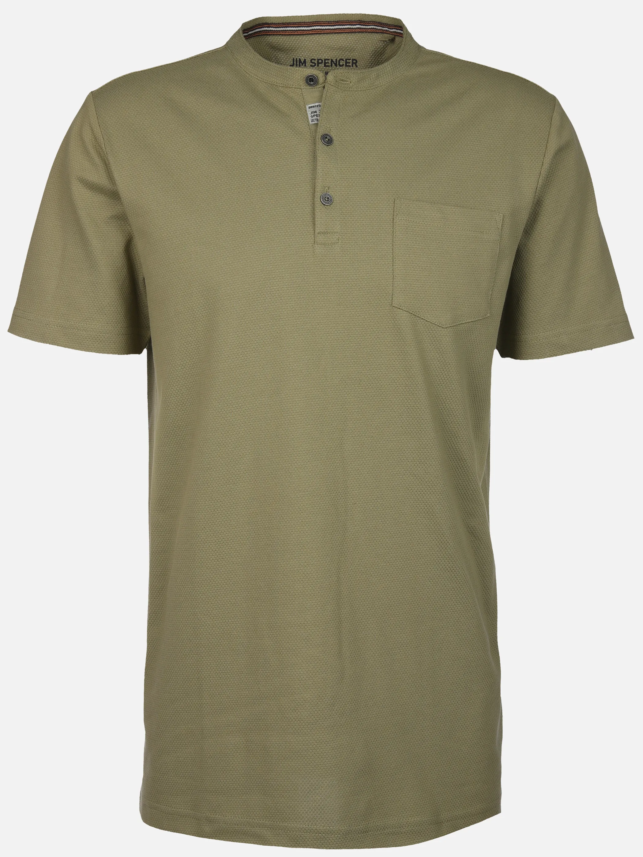 Jim Spencer He. Henleyshirt 1/2 Arm waffle Oliv 906753 OLIVE 1