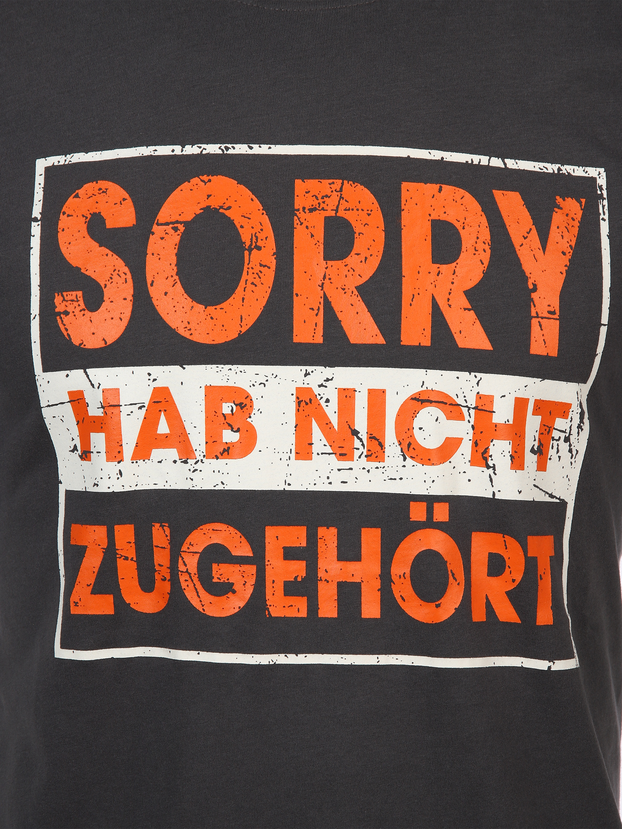 Herren Arbeitsshirt mit Frontspruch