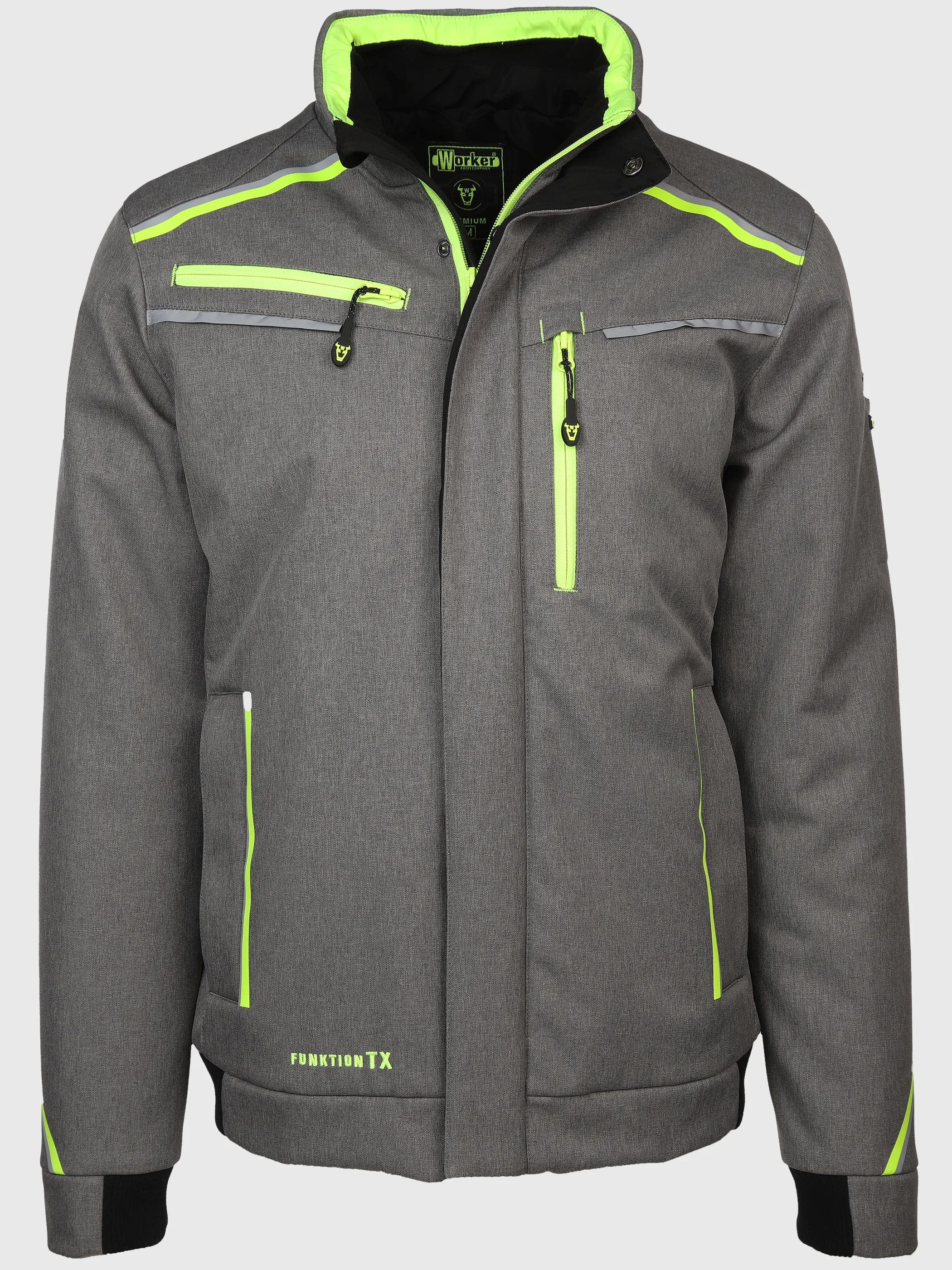 Worker He. Softshelljacke wattiert Neon Grau 880411 GREY 1