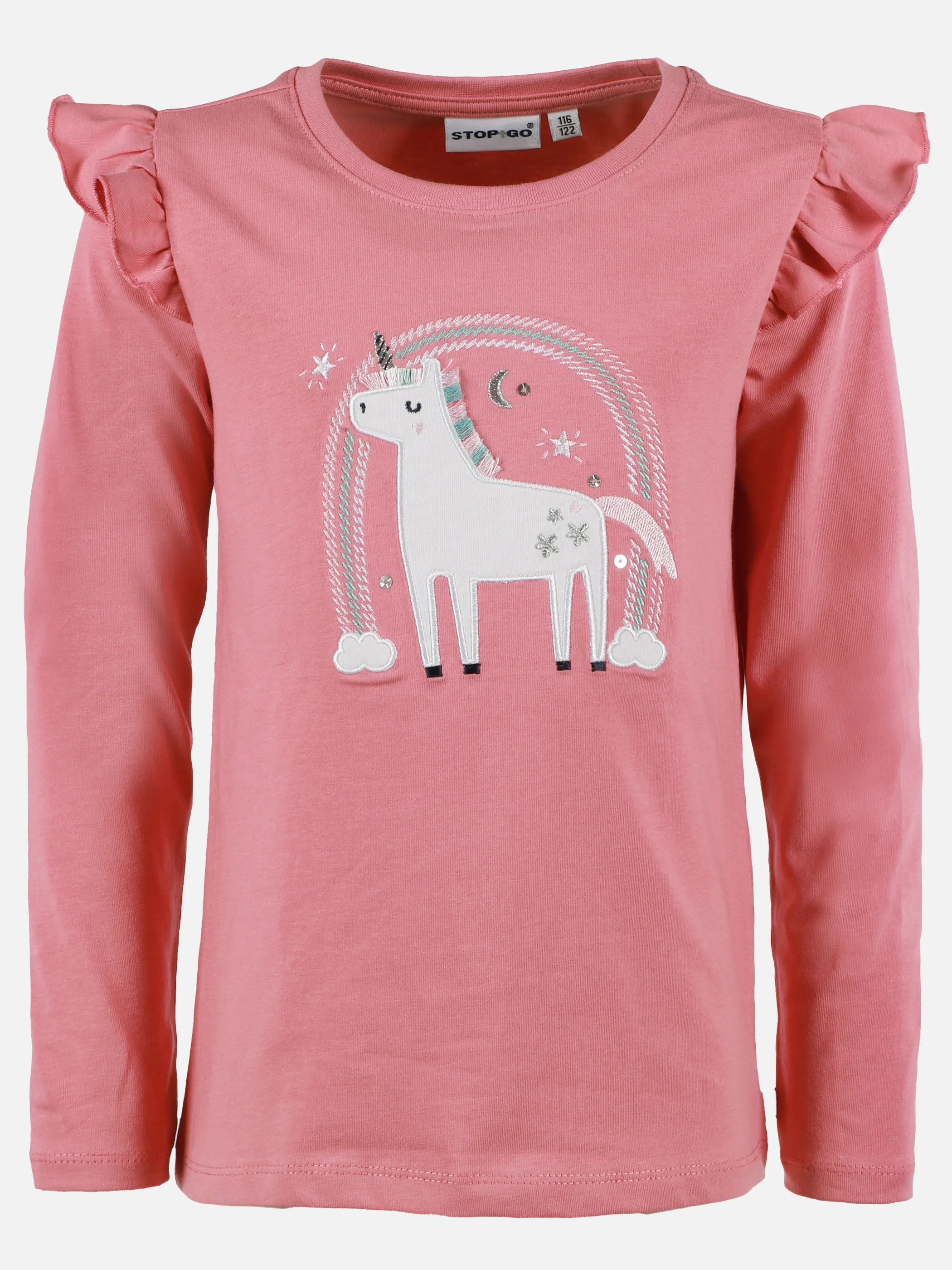 Stop + Go KM Longsleeve mit Einhorn Frontprint in rosa Rosa 898746 ROSA 1