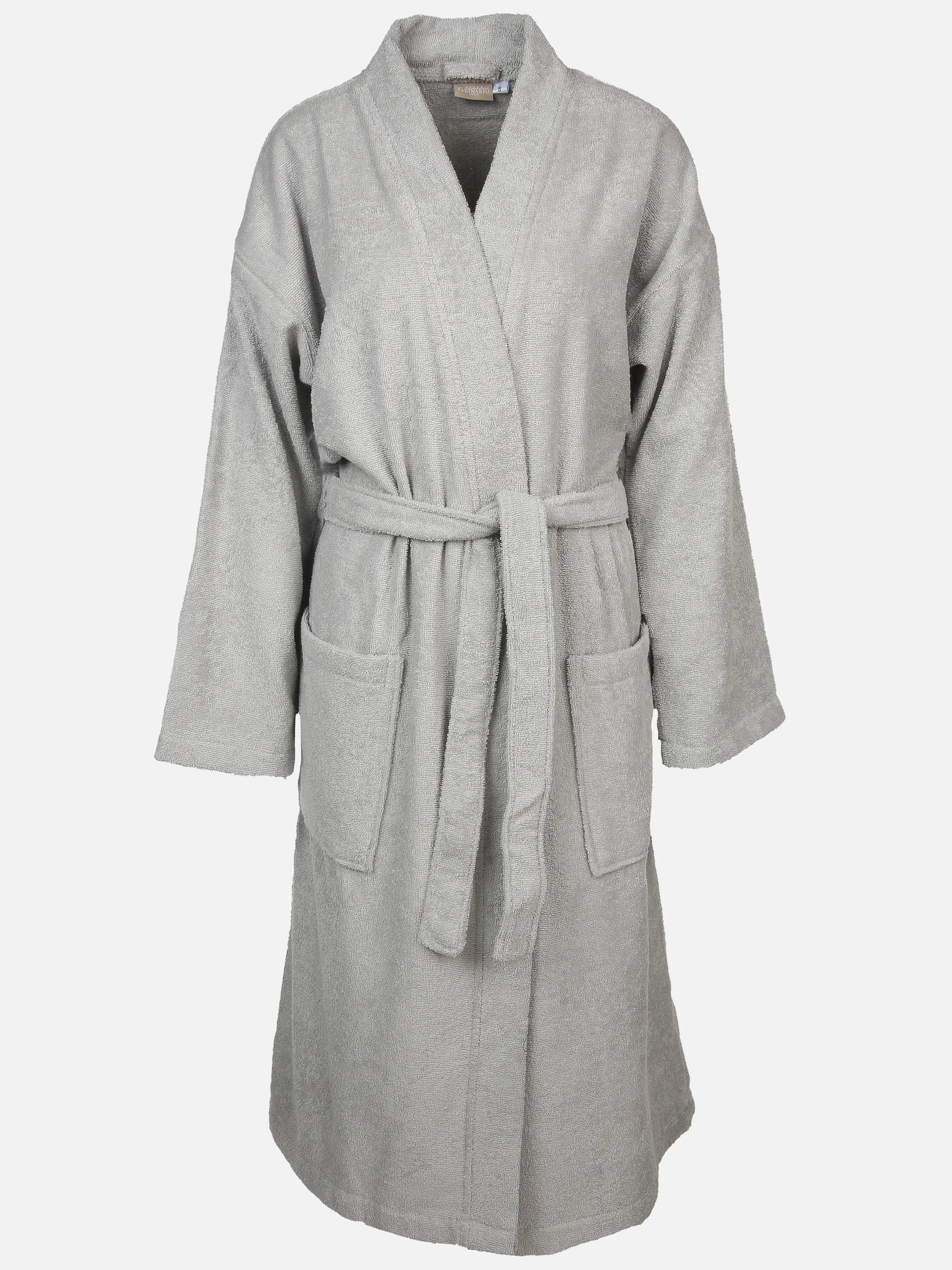 Villa Grinario Bademantel Unisex Kimono Style Grau 900857 GRAU 1