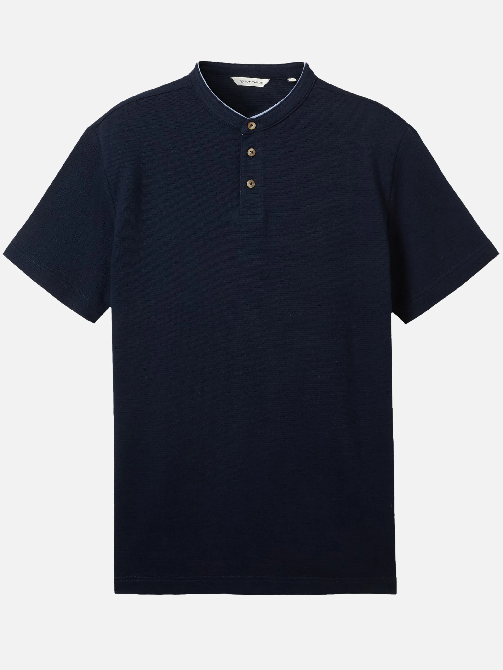 Tom Tailor 1041809 structured stand-up polo Blau 895687 10668 1