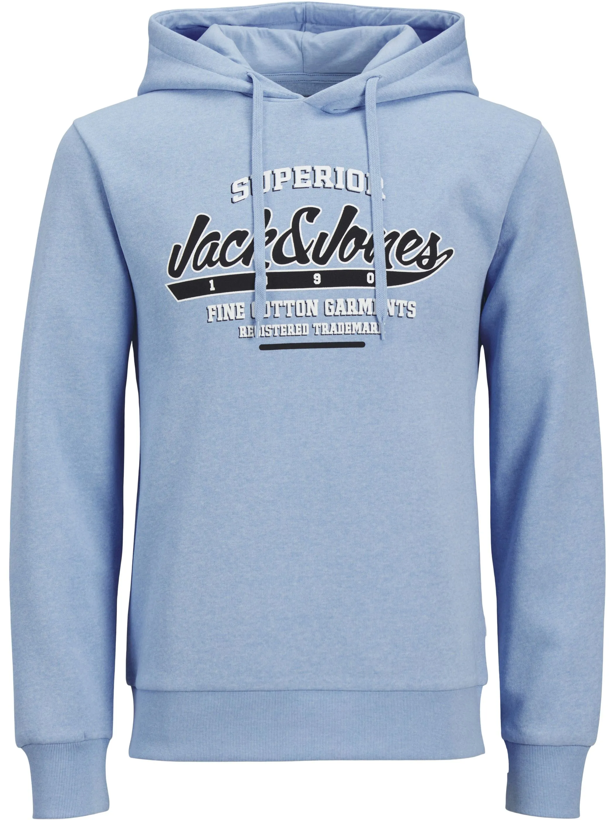 Jack Jones 12255617 JJELOGO SWEAT HOOD 2 Blau 895765 175780001 1