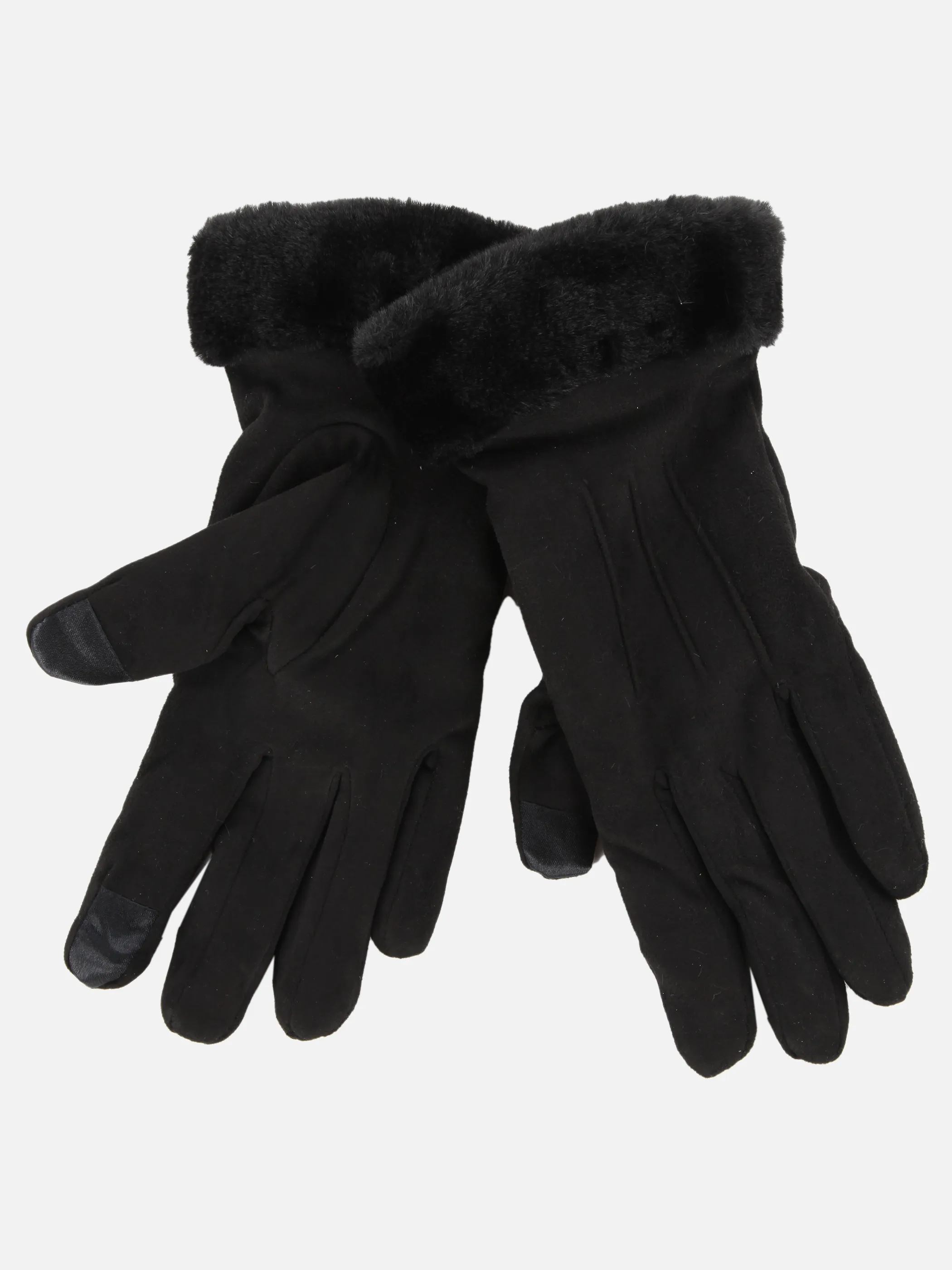 Sure Da-Handschuhe m. Kunstpelz Schwarz 897768 SCHWARZ 2