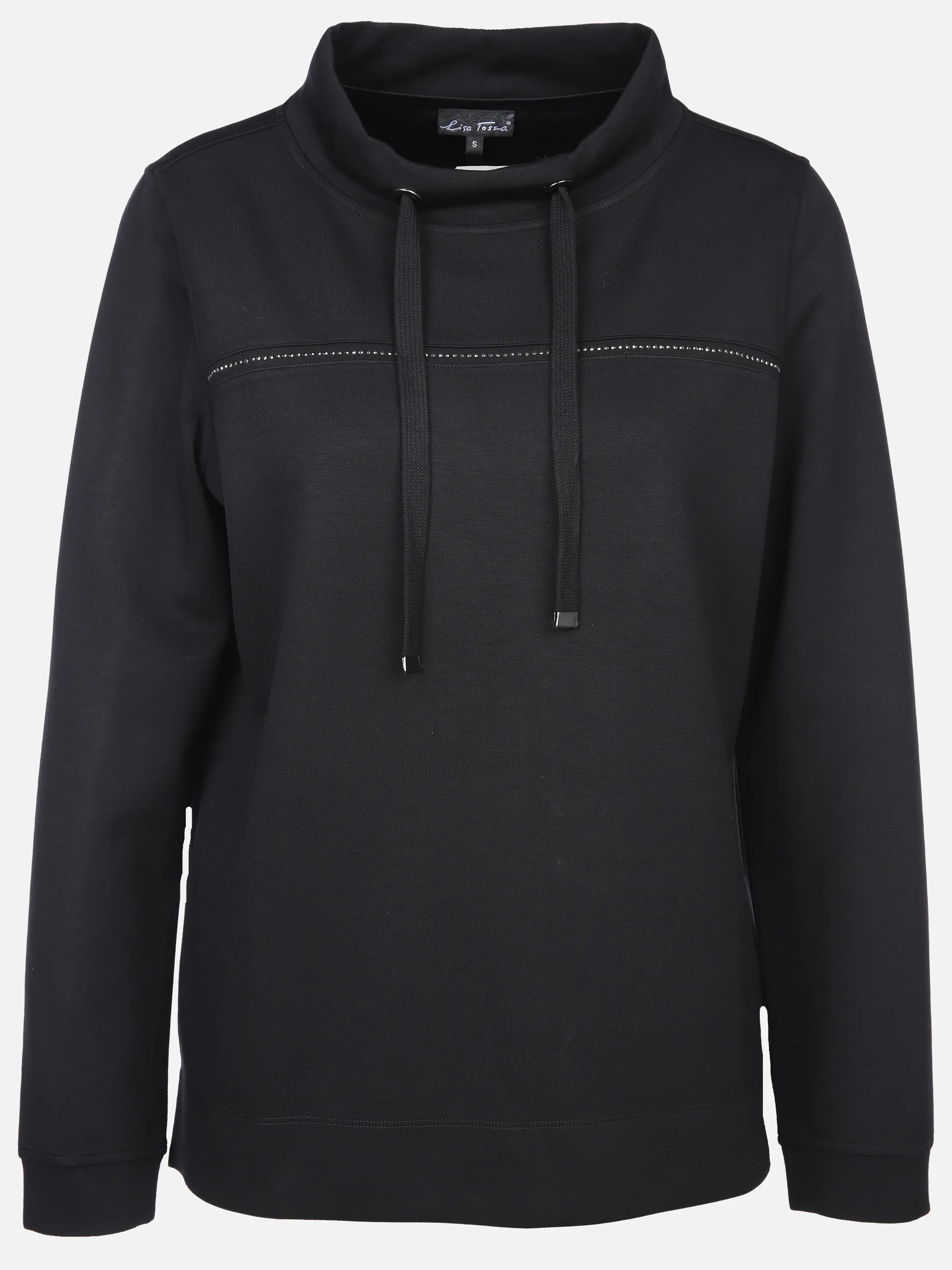 Lisa Tossa Da-Edelsweatshirt m.Stehkragen Schwarz 897640 SCHWARZ 1