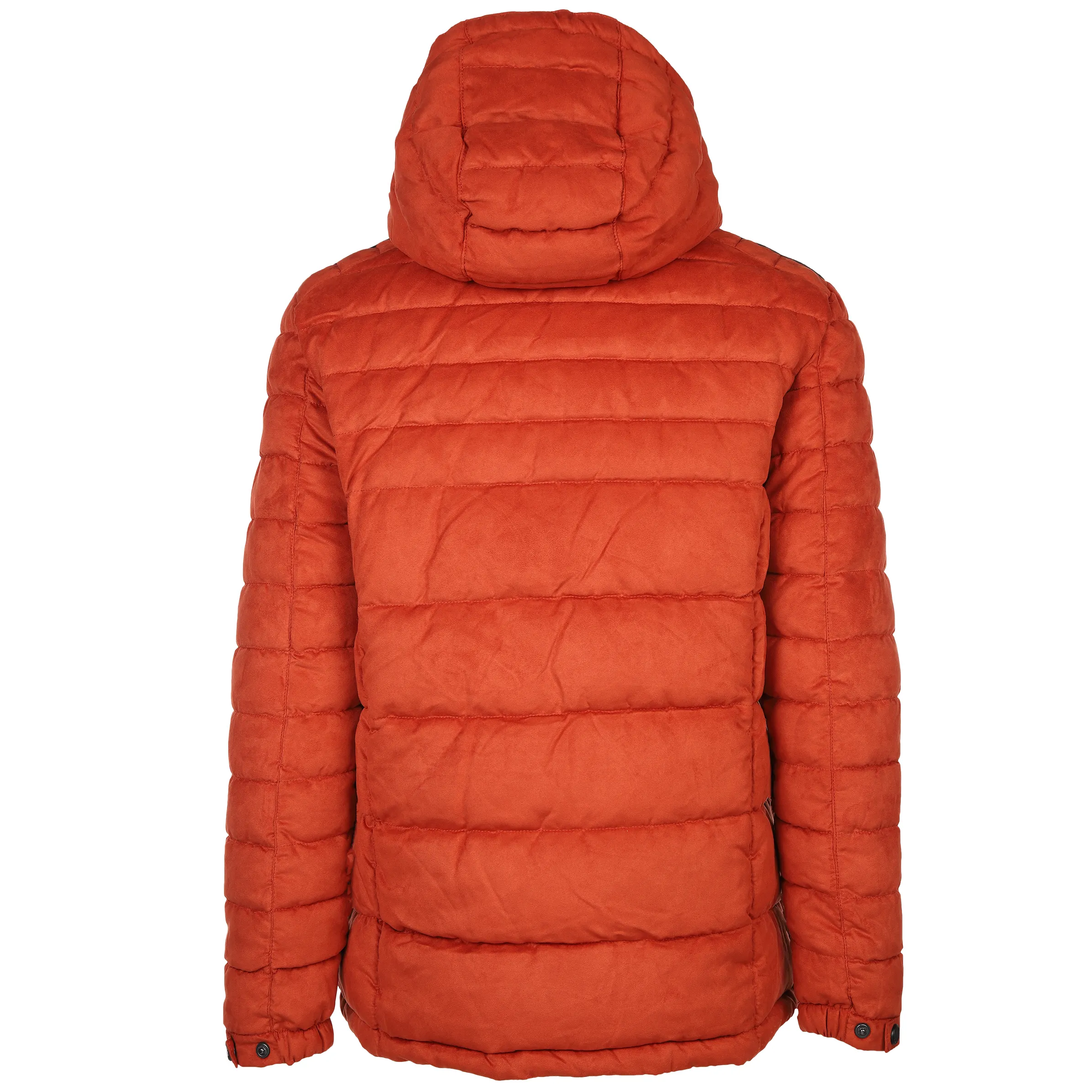 Jim Spencer He. Velour-Steppjacke Kapuze Orange 880619 TERRA 2