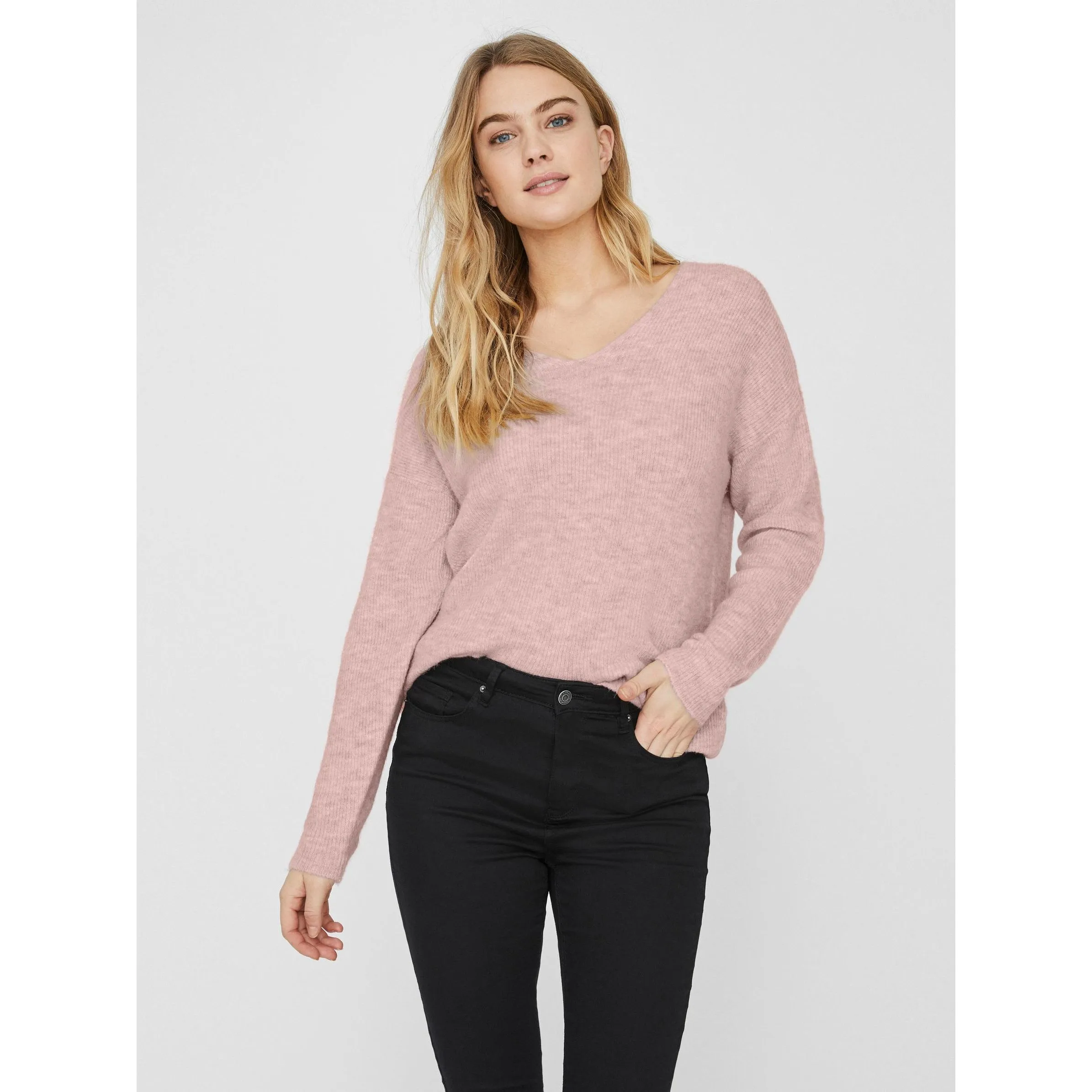 Vero Moda 10233357 VMCREWLEFILE LS V-NEC Rosa 842583 221972002 5