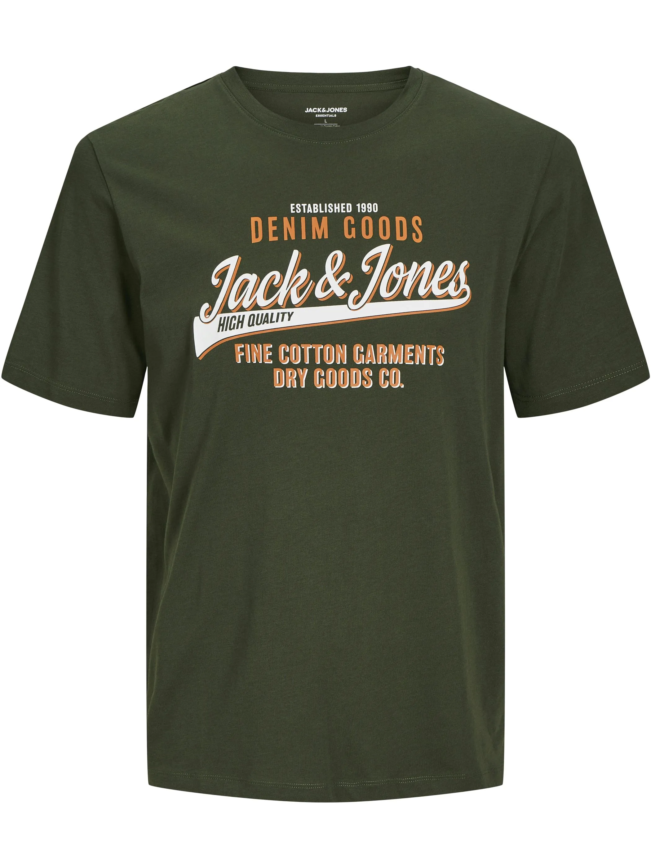 Jack Jones 12254862 JJELOGO TEE SS O-NECK Grün 895764 176344 1