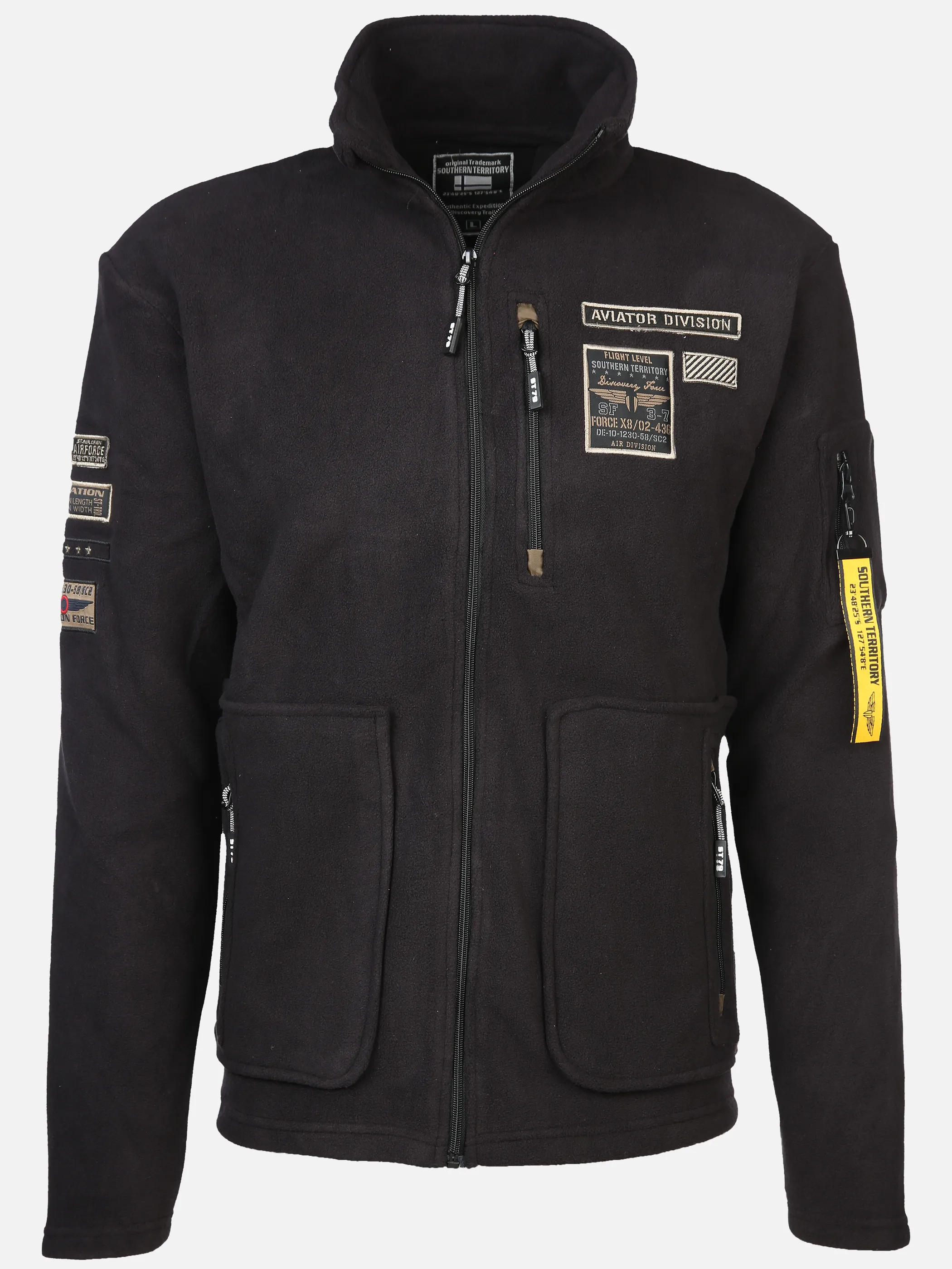 Southern Territory He. Fleecejacke Badges Grau 900227 GRAPHIT 1