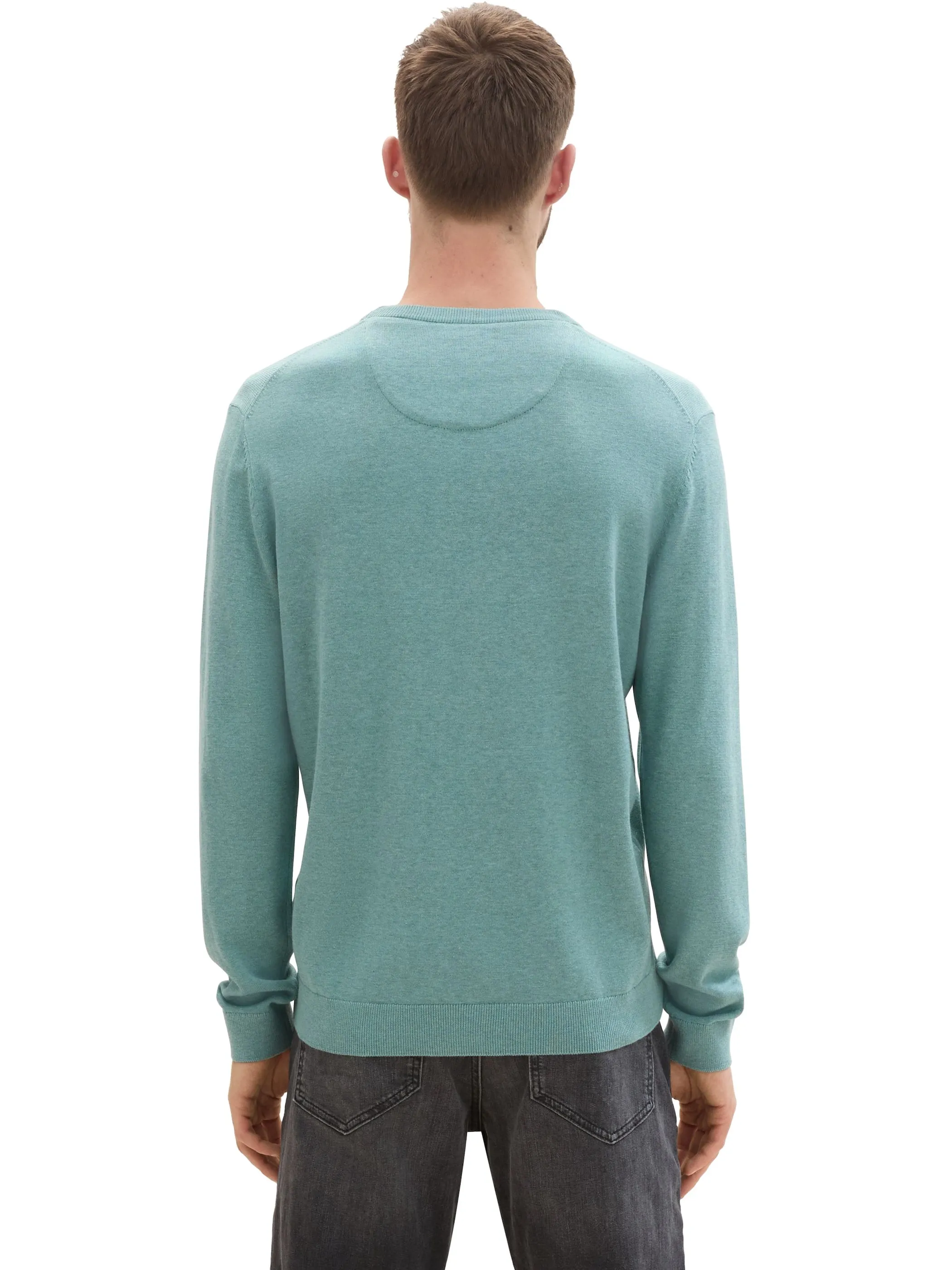 Tom Tailor 1039810 basic crewneck knit Blau 890938 13158 2